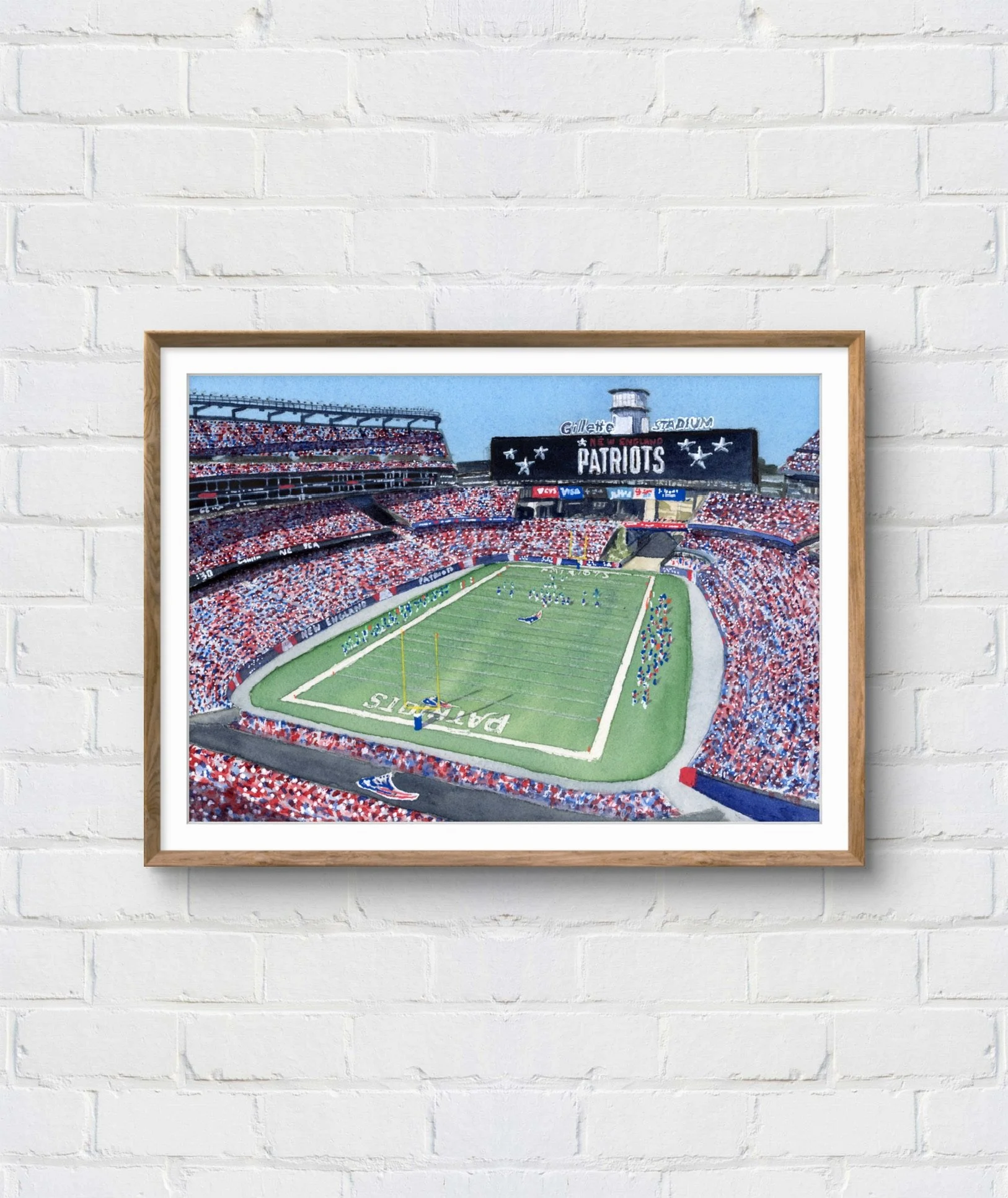 New England Patriots Gillette Stadium Original Painting