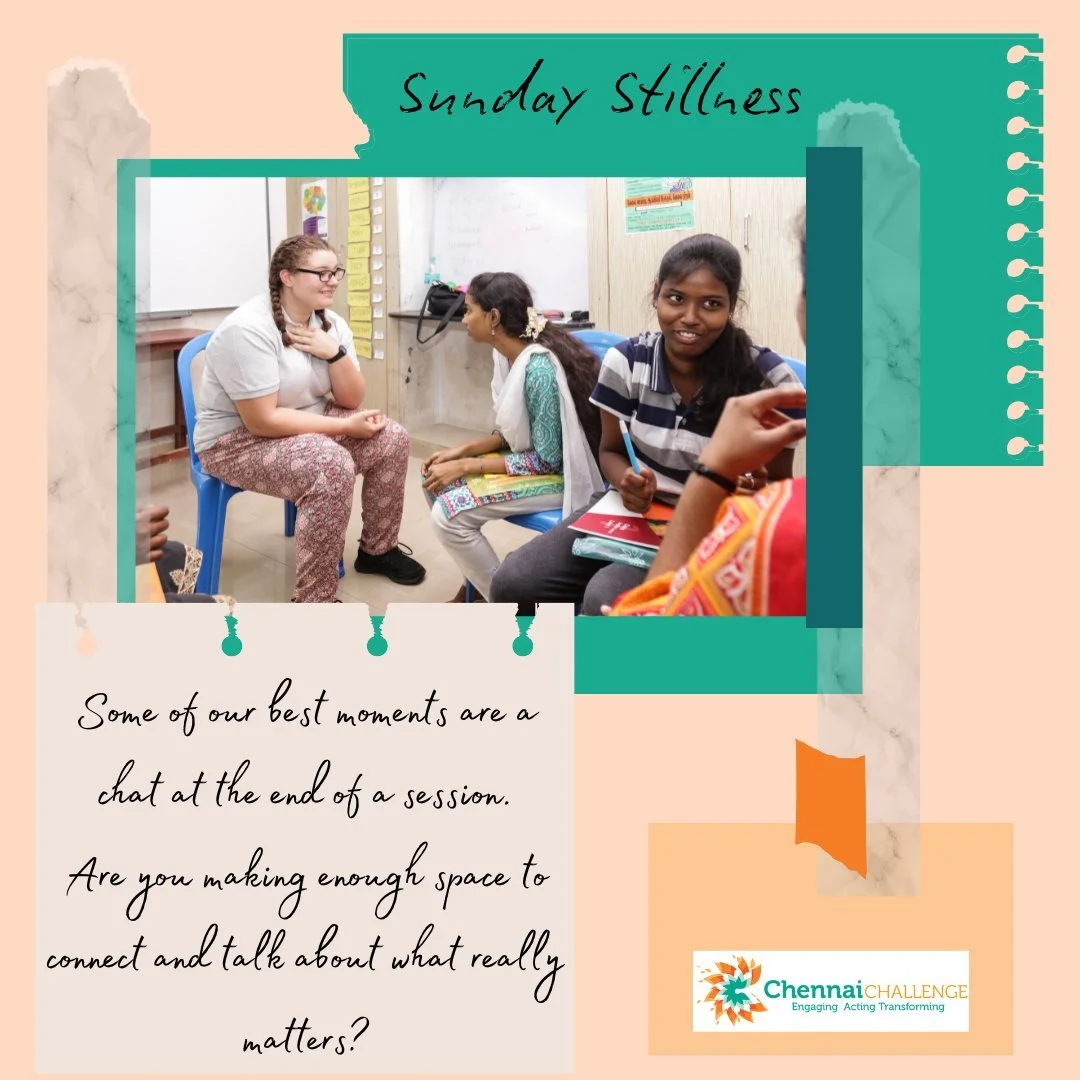 Take a moment for stillness and make space for a chat?
#chennaichallenge #sundaystillness #takerest #haveachat #ChallengeAccepted #whatmattersmost