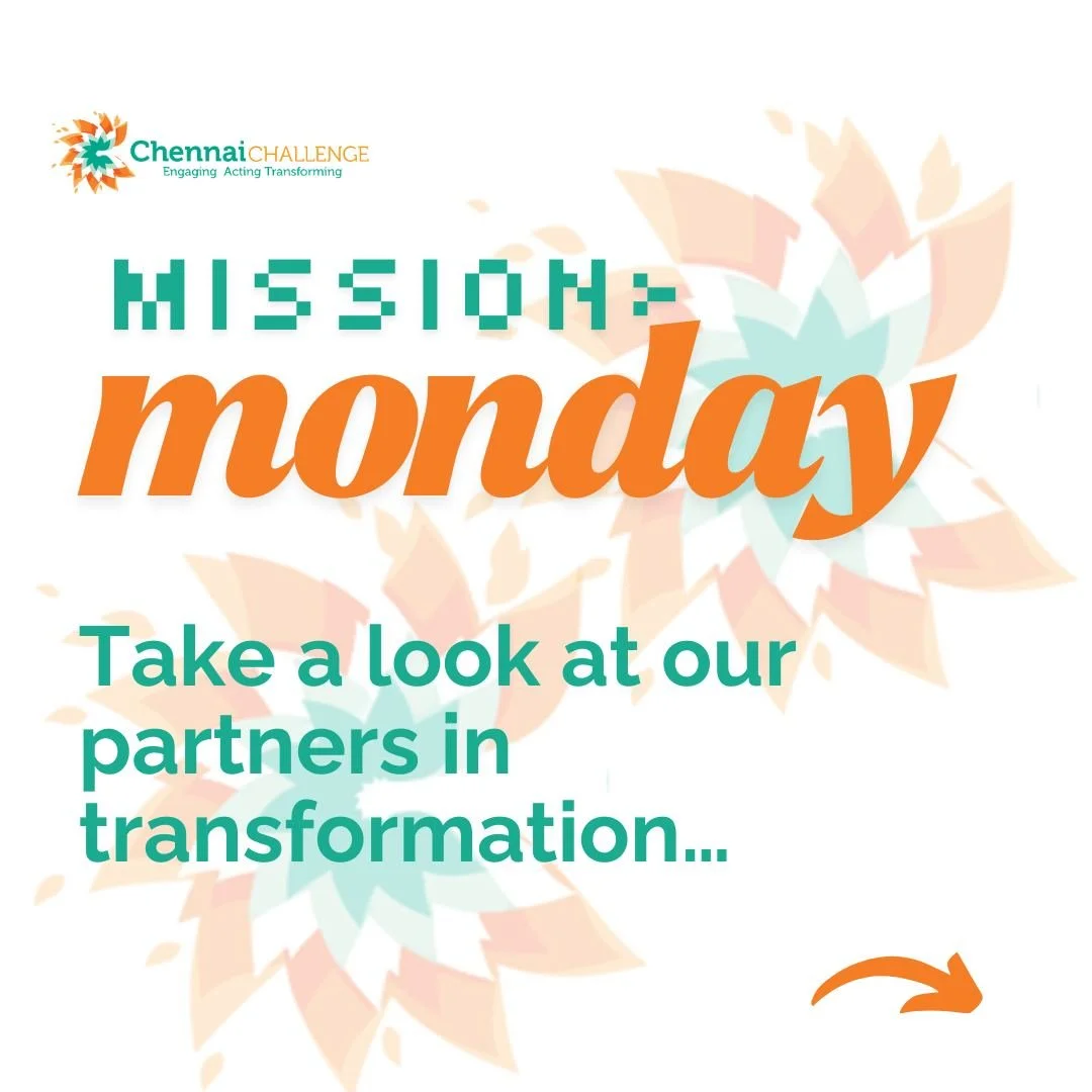 Mission Monday: This week we are finding out more about our partners in Chennai.

#ChennaiChallenge #YMCAMadras #OasisChennai #missionmonday #engageacttransform