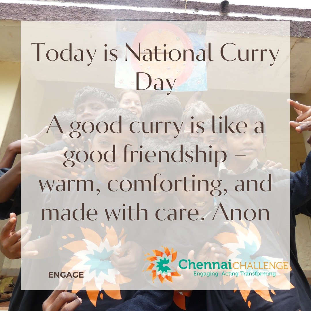 National Curry Day...yes please!  I'll have butter chicken, chana masala and cabbage poriyal mmmm #ChennaiChallenge #curry