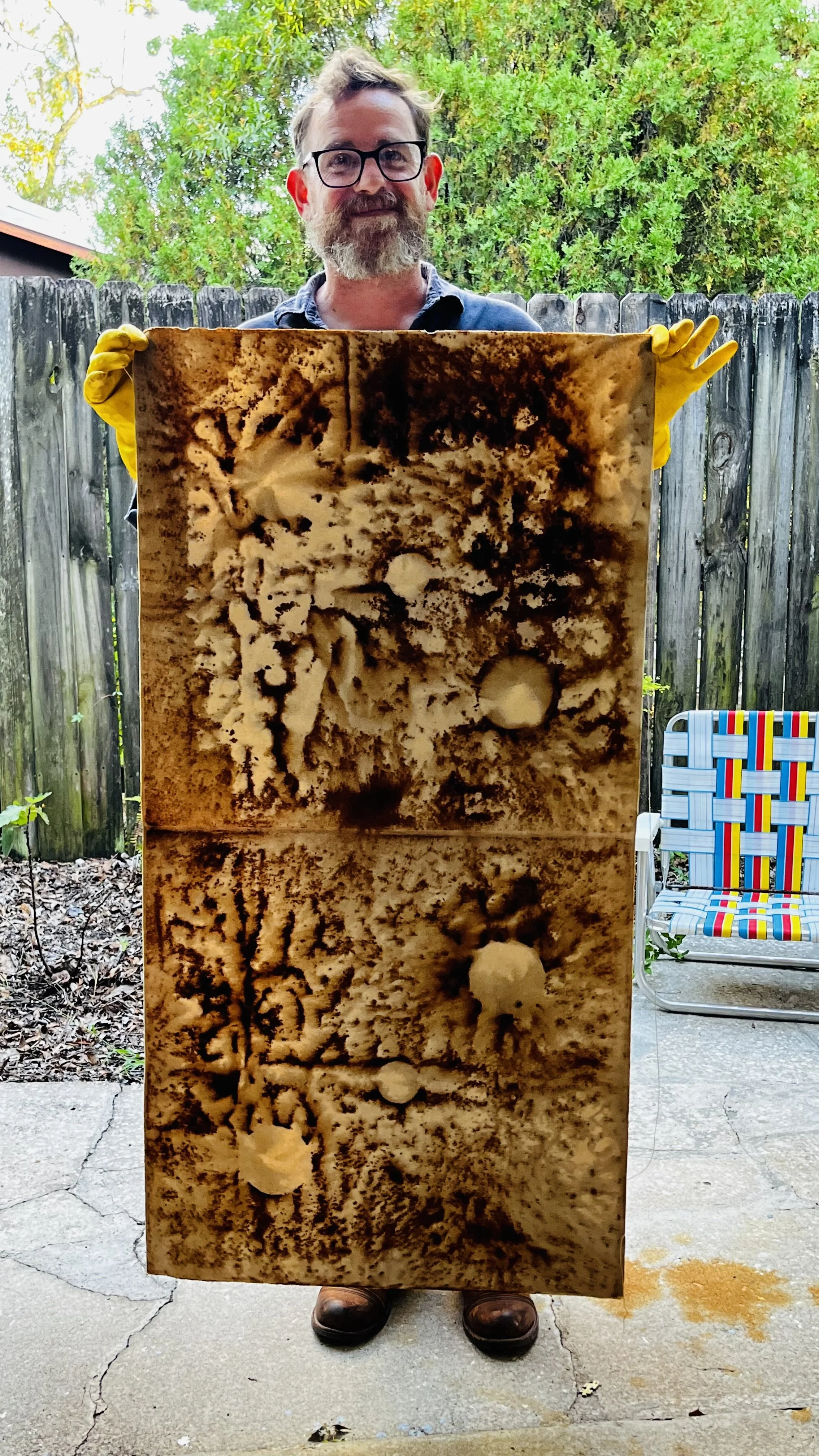 Pulling a rust print