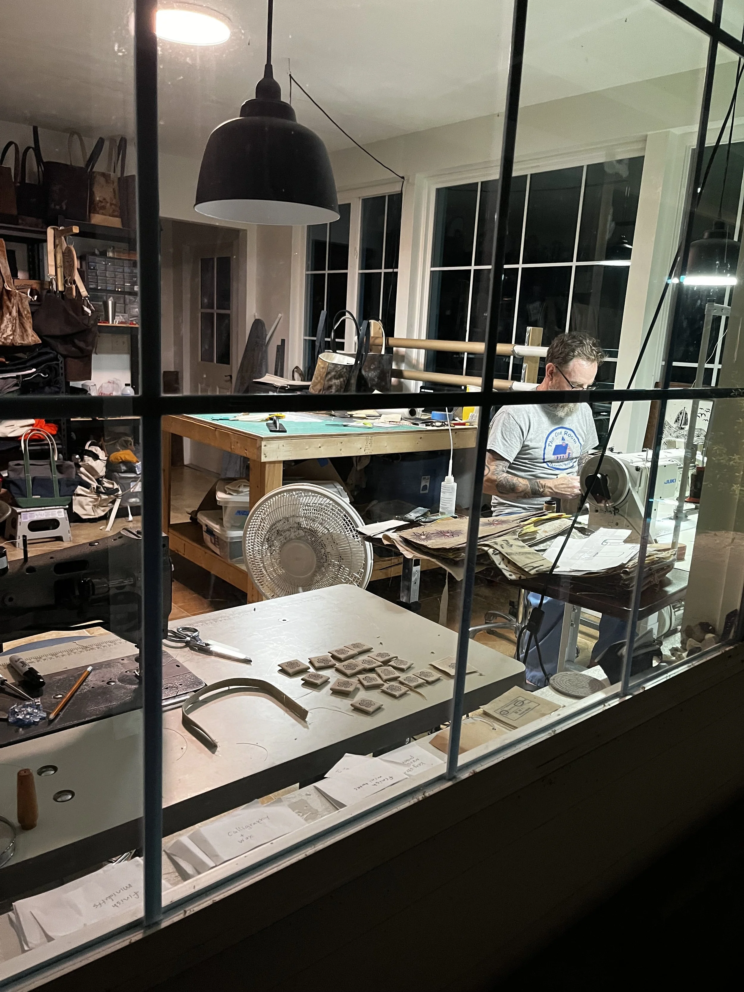 Working late in the studio