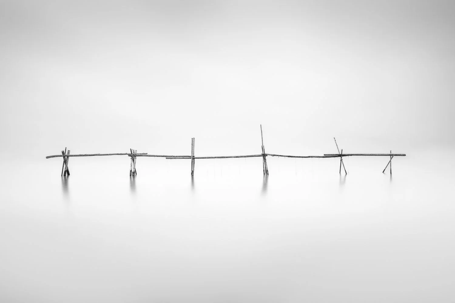 Muschelreuse, schwarzweiss, minimalistisch, langzeitbelichtung