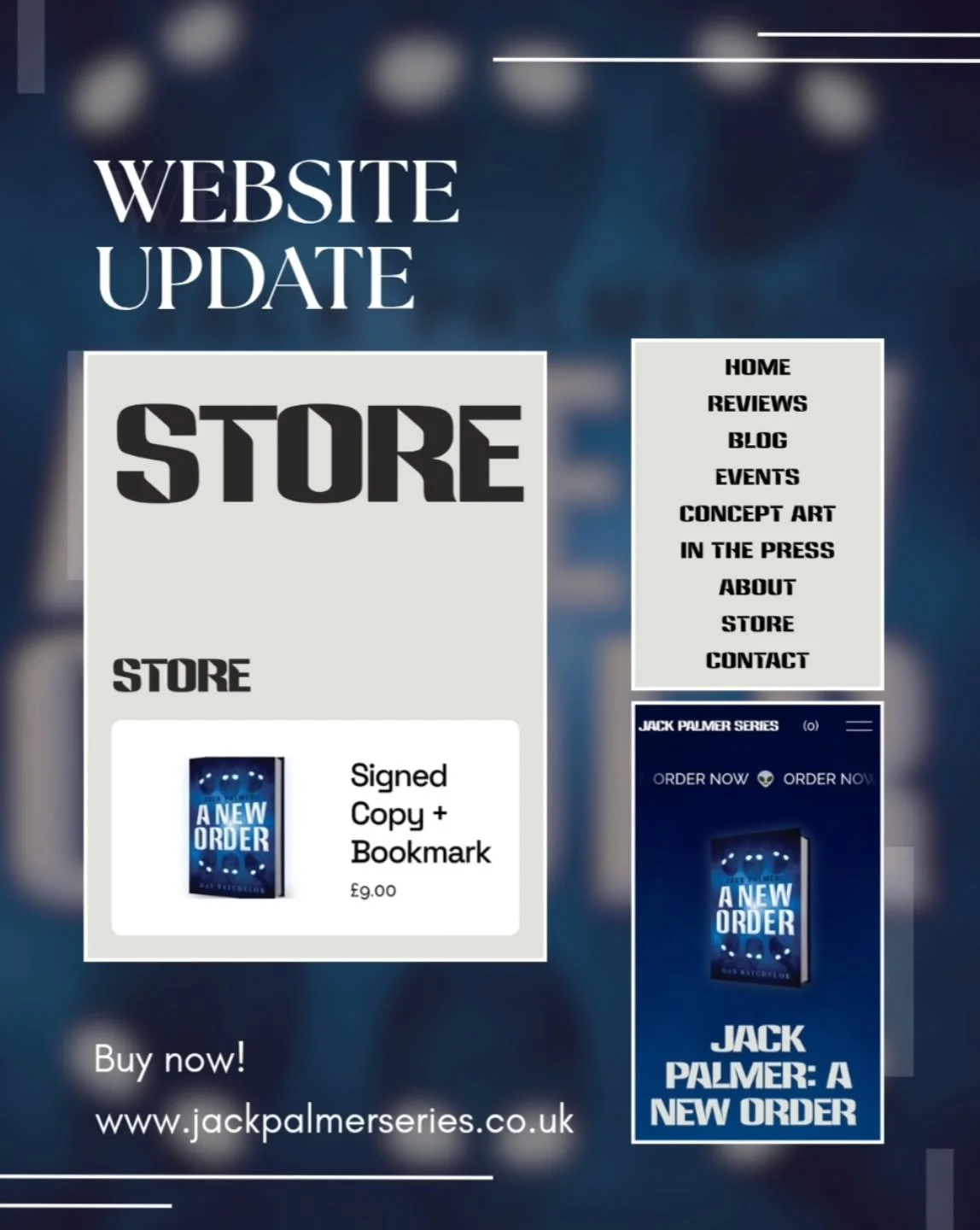 Thanks to @scottj1098 there has been a very exciting update to the website.

For those who don't wish to use Waterstones, Amazon etc books can now be purchased directly from my website 😁 www.jackpalmerseries.co.uk

They will also come with a bookmar