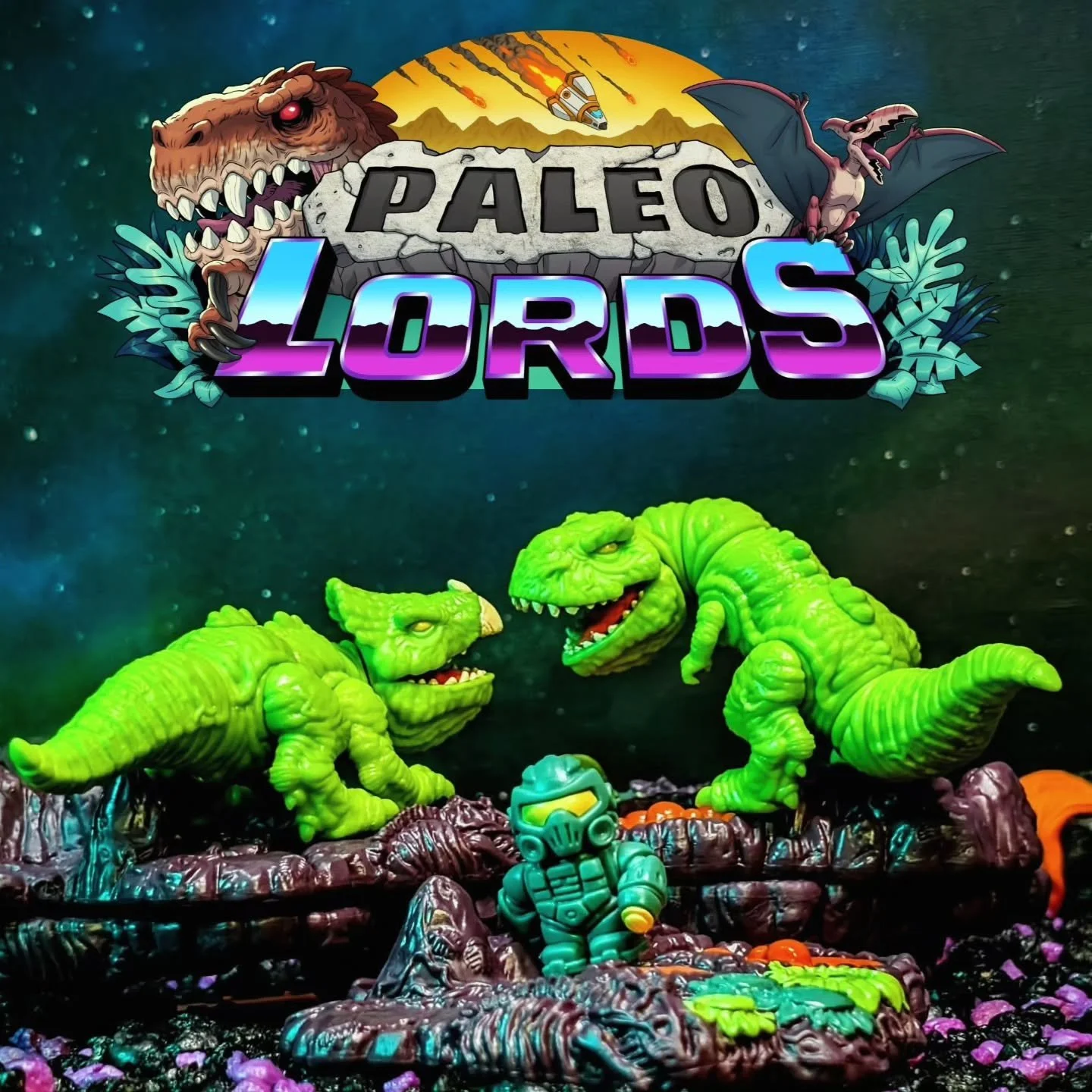 Battle of the titans! 

PALEOLORDS Pre Order wraps up in just a few short days.  Thank you all for your incredible support in making this first release a success. 

#paleolords #glyos #jamesgroman #actionfigures #dinosaurtoys