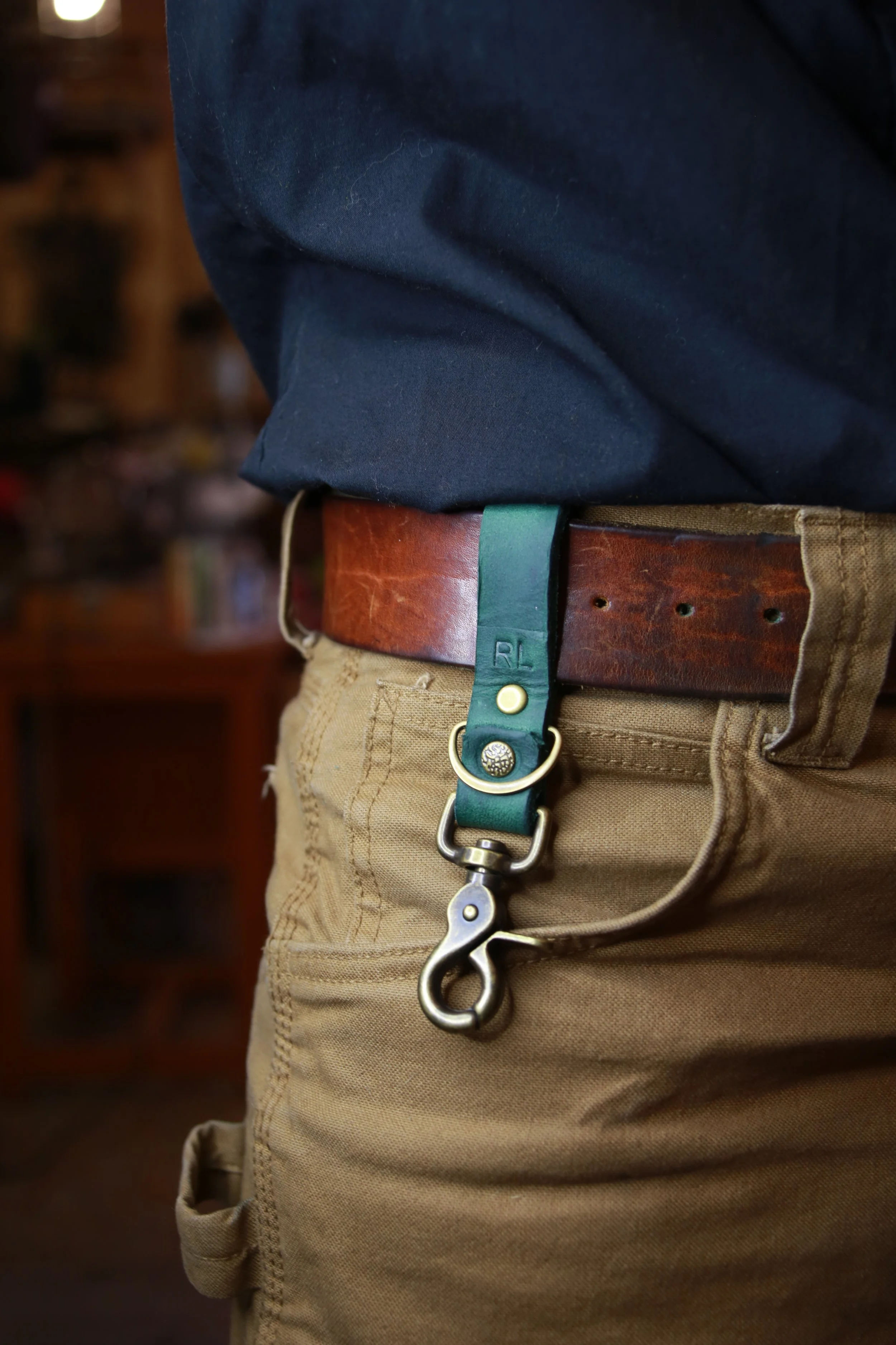 Leather keyholder with custom engraving