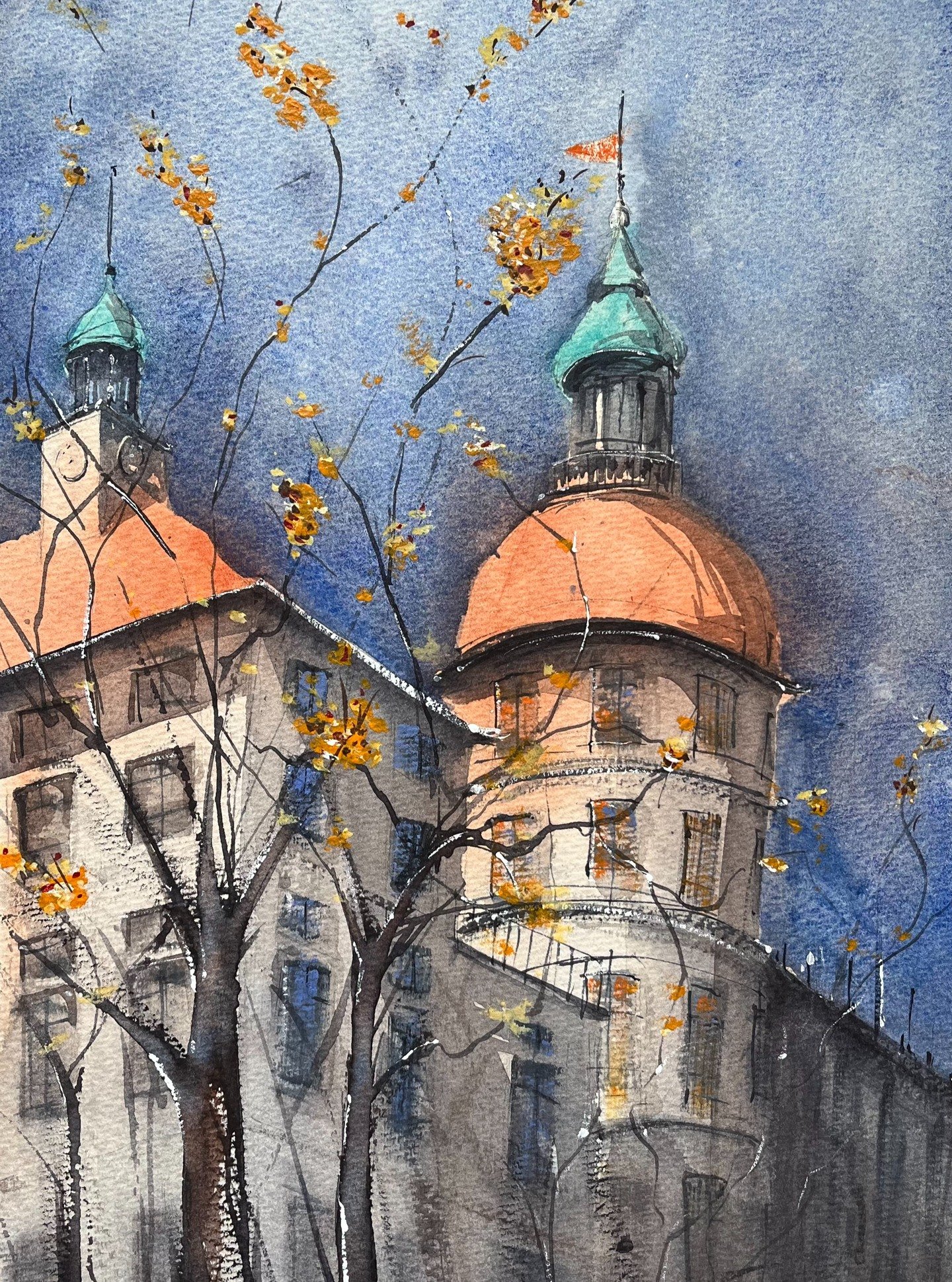 Fun practice this week for #LandscapeArtClub186, the references were great, but I decided to crop in and go with a vertical composition. Happy with the results, I debated over putting the trees in, and posted the before and, which do you think works 