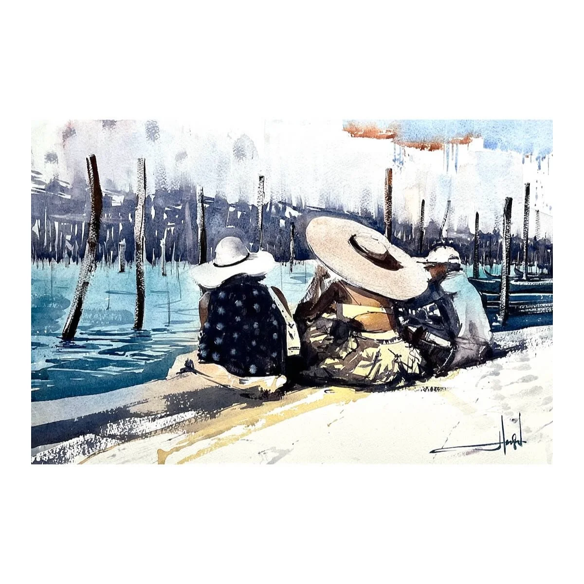 Excited and grateful to announce my painting &ldquo;Venice Vibe on Grand Canal&rdquo; was selected for the @cawatercolorassociation 56th international exhibition. Many thanks to the California Watercolor Association, and juror @patmoseuk for selectin