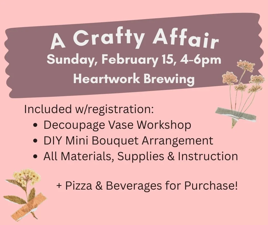 We&rsquo;ve had a long winter &ldquo;break&rdquo; but we&rsquo;re eager to get back into it! Our first event of 2026 is a crafty affair at @heartworkbrewing in celebration of Valentine&rsquo;s and Galentine&rsquo;s Day 💖

Come solo or bring someone 