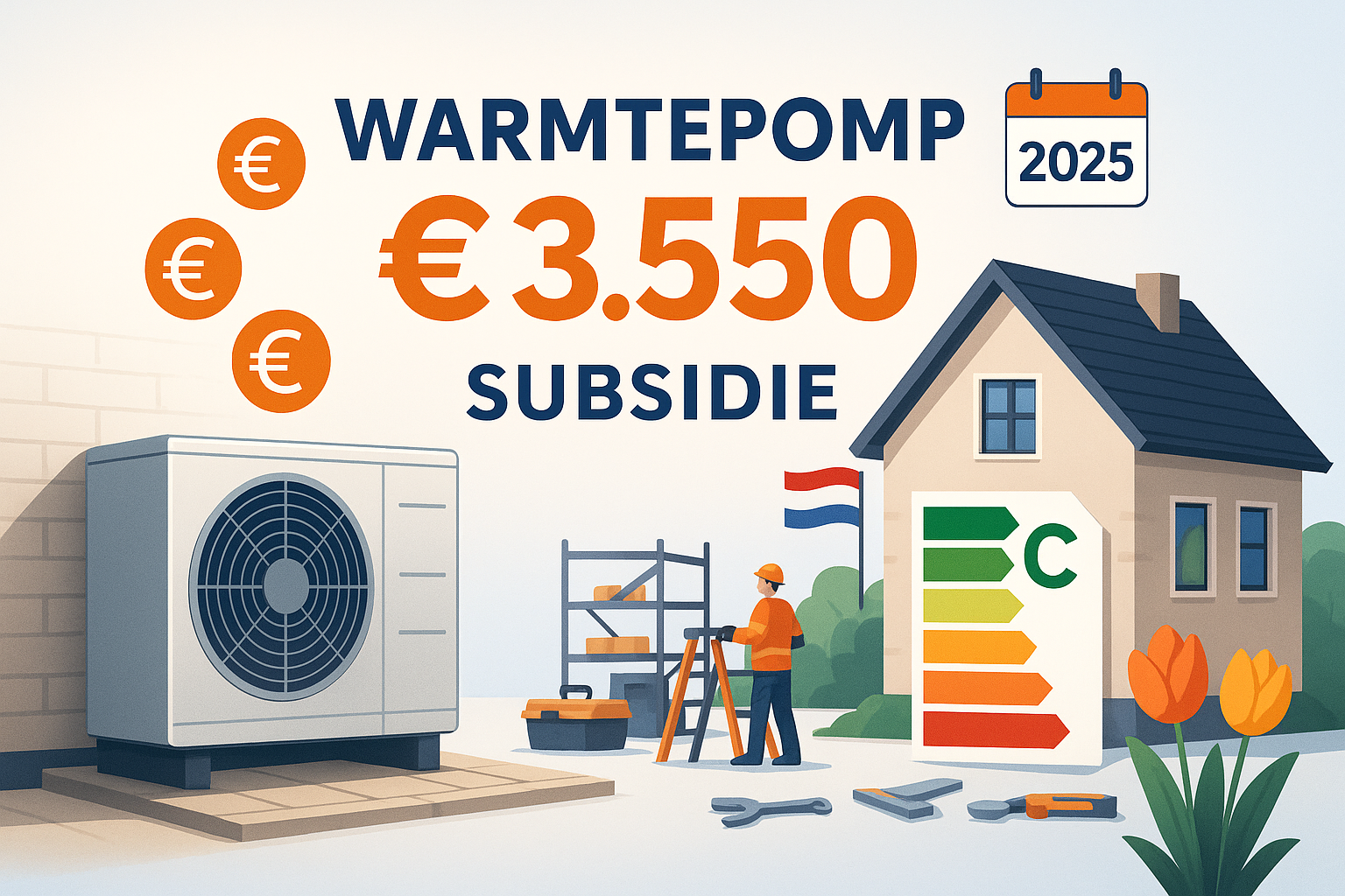 Warmtepomp subsidie 2025 – tot €3.550 per toestel