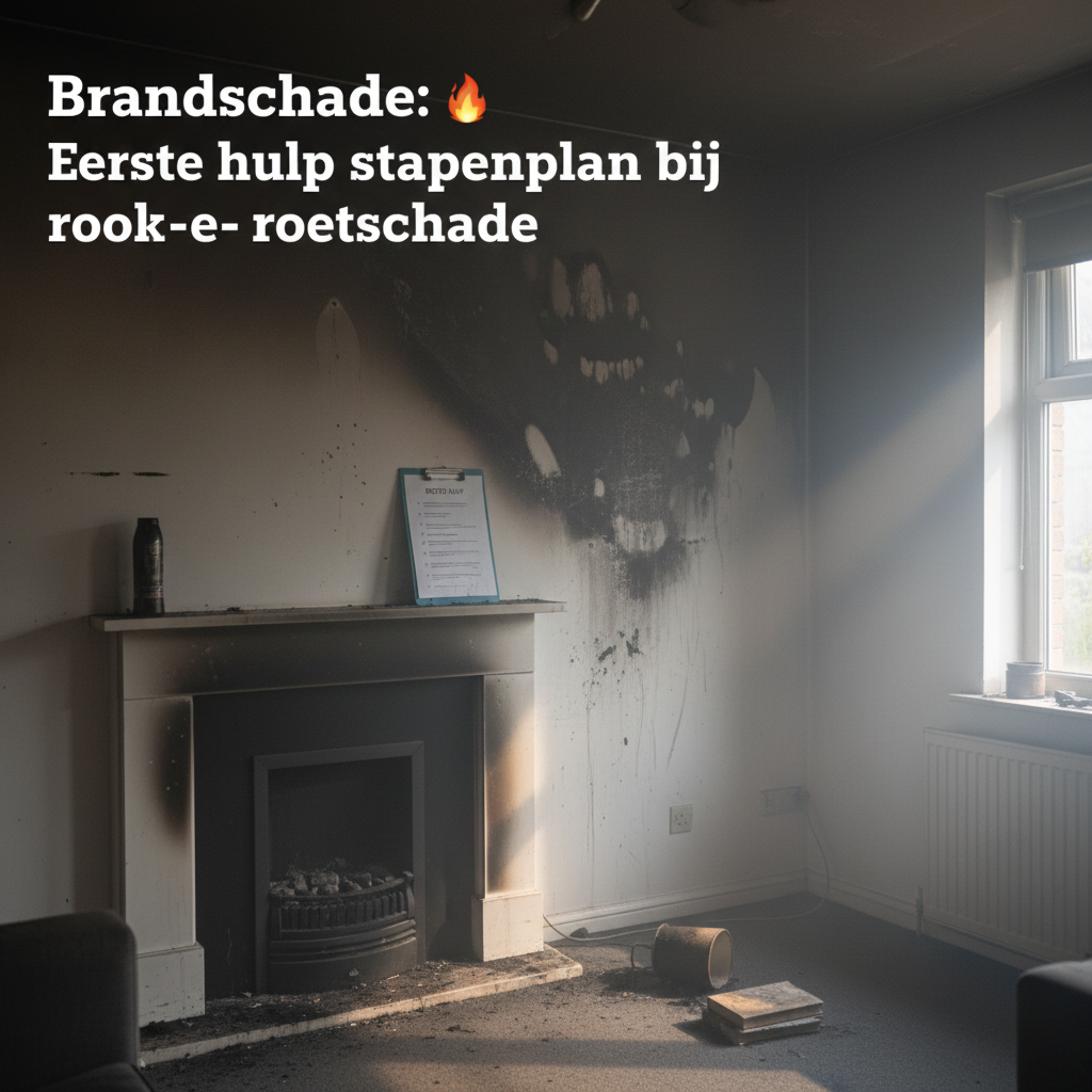 Brandschade: Eerste hulp stappenplan bij rook- en roetschade