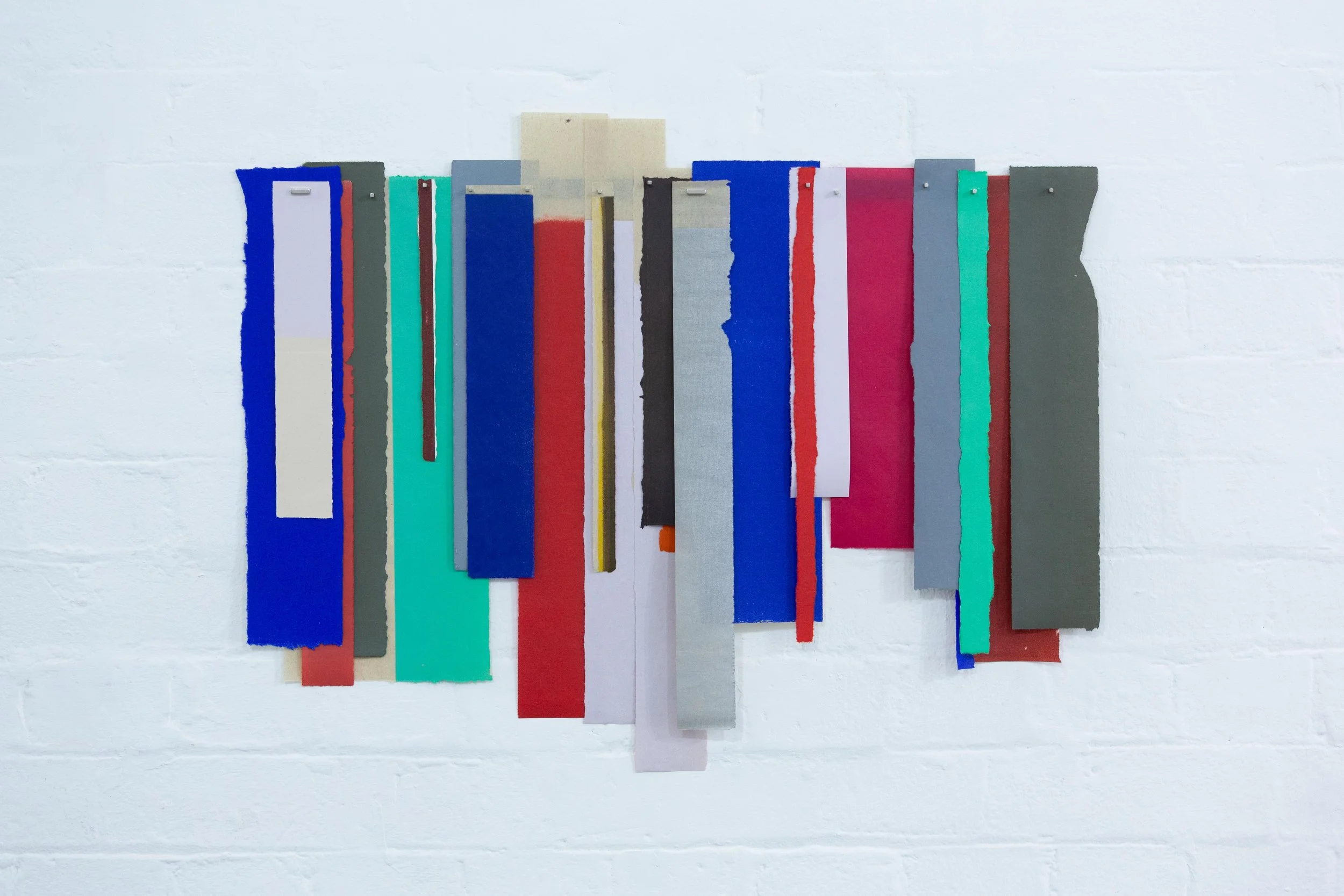 Go faster still, 2025, hand printed etching ink on found paper, steel bar, magnets, 52x66cm (dimensions variable)