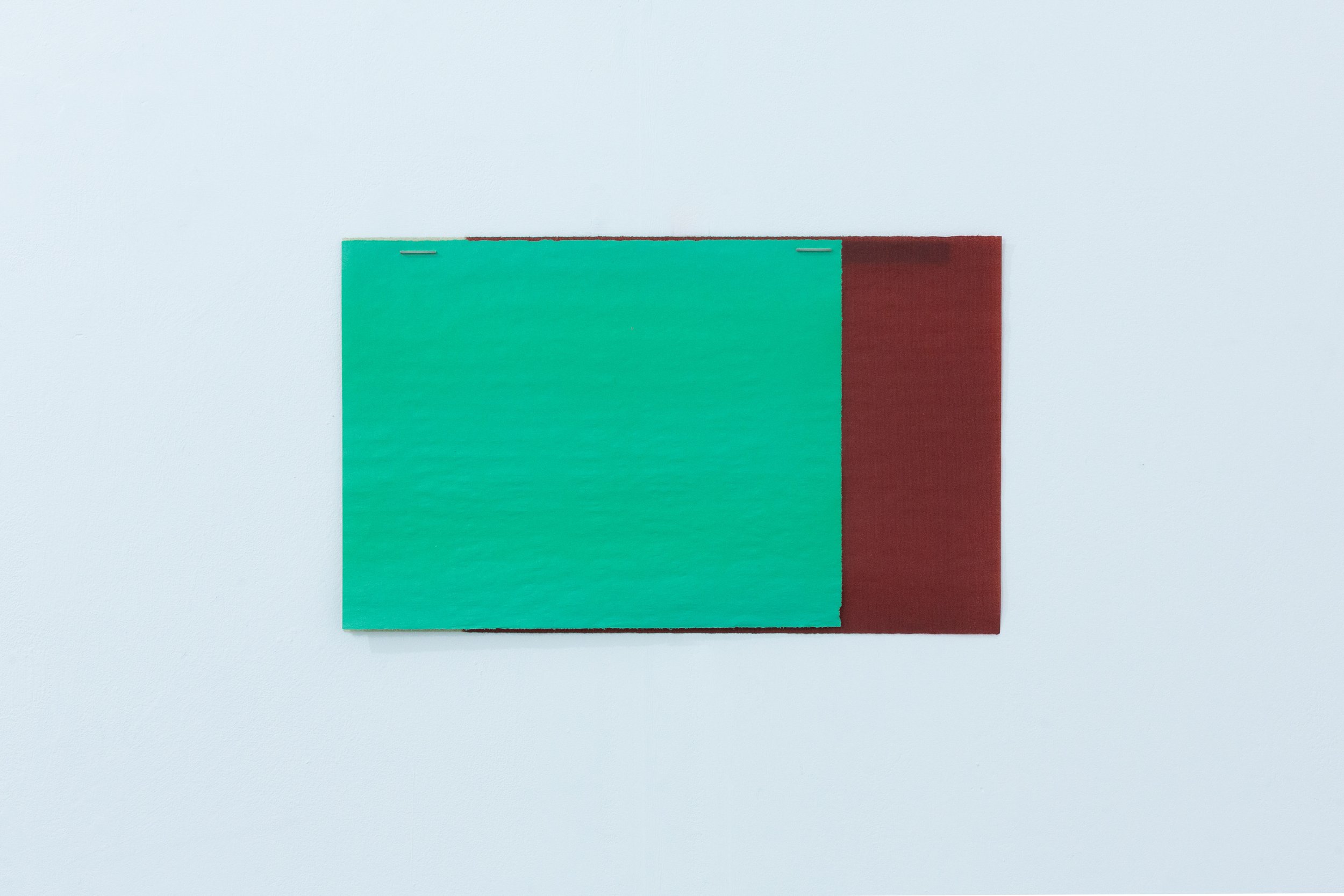 Above the ground, 2025, hand printed etching ink on found paper, steel bar, magnets, 28.5x47cm (dimensions variable)