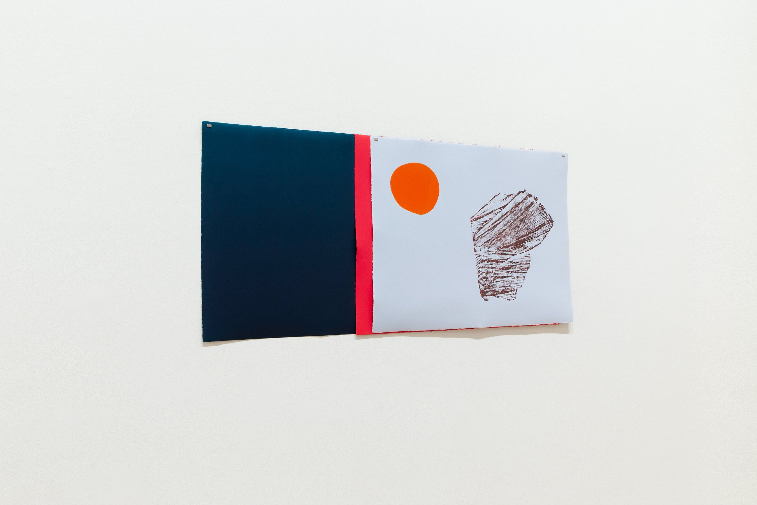Home straight, 2023, hand printed etching and relief ink on Zerkall paper, steel bars, magnets, 48x108cm (dimensions variable)