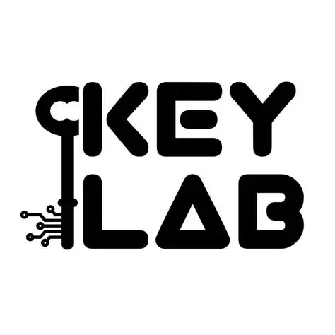 Logo of a tech company named 'Key Lab' with a stylized circuit and key design.