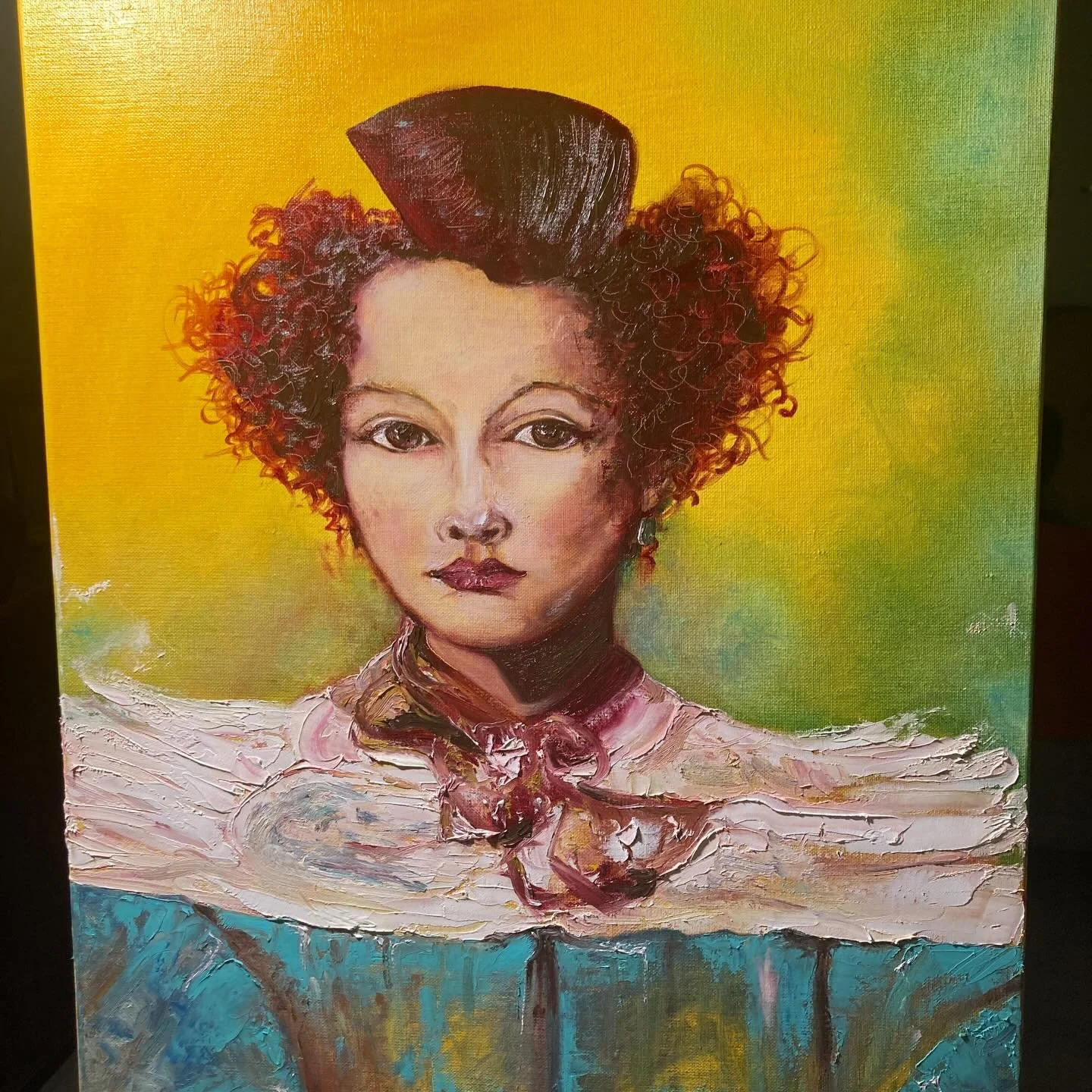 #oilpainting #painting #art #artist #transformation #cinema 
&laquo;&nbsp;Marie Louise fait son cin&eacute;ma&nbsp;&raquo; inspir&eacute;e par un grand ma&icirc;tre 🥰 bient&ocirc;t fini &hellip;.