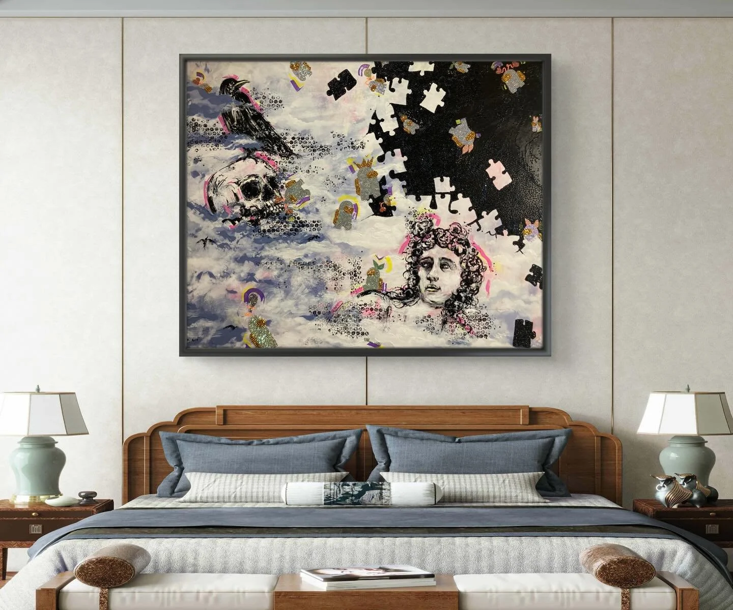 &ldquo;Derri&egrave;re l&rsquo;imposture&rdquo;

Dans un univers onirique entre naissance et transformation, les &eacute;l&eacute;ments de la vie s&rsquo;entrelacent comme les pi&egrave;ces d&rsquo;un puzzle cosmique. Entre ciel nuageux, fragments d&