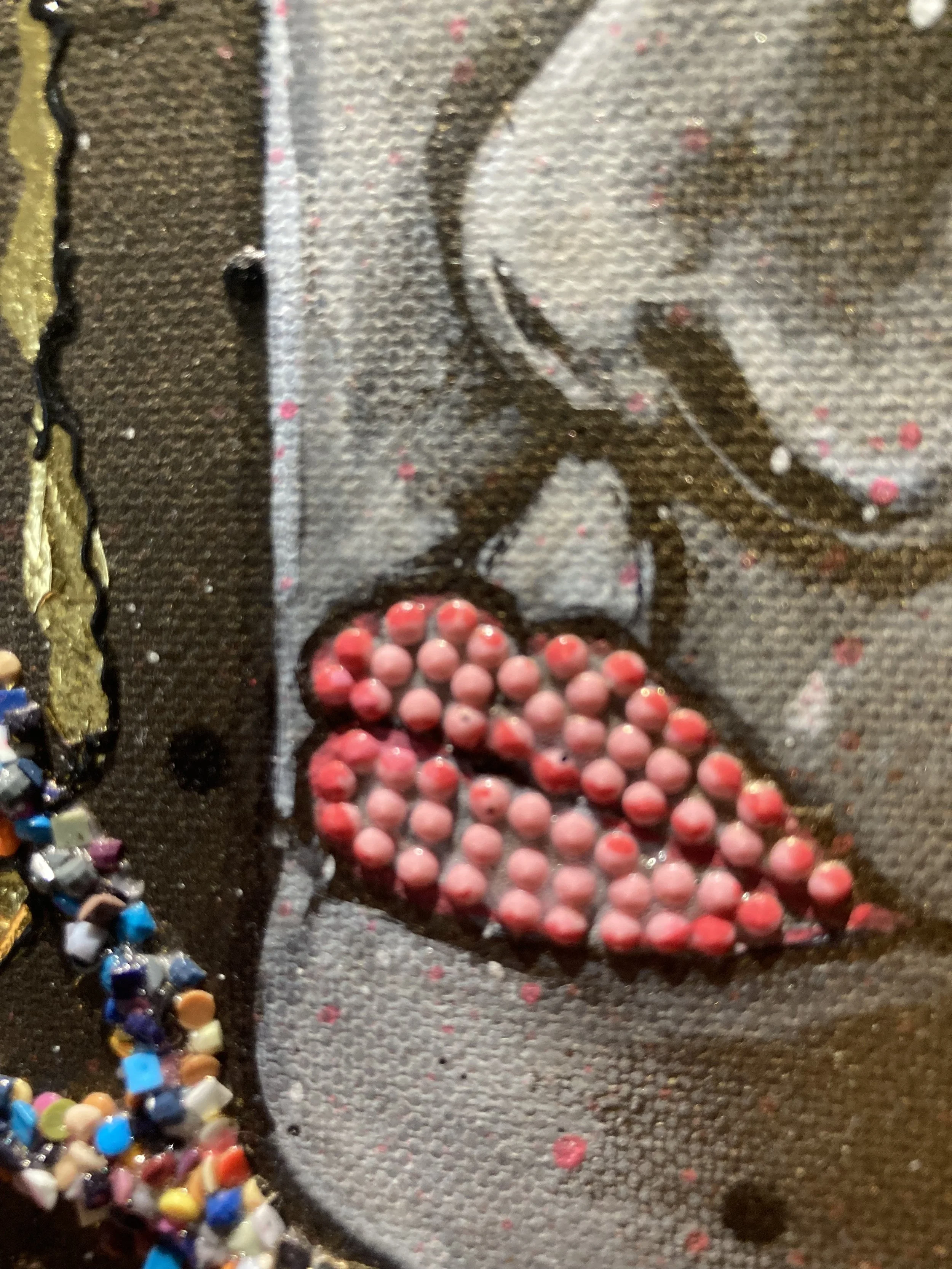 femme silhouette visage livre strass Atelier Fanny Fuoco Tableau Peinture Décoration intérieure