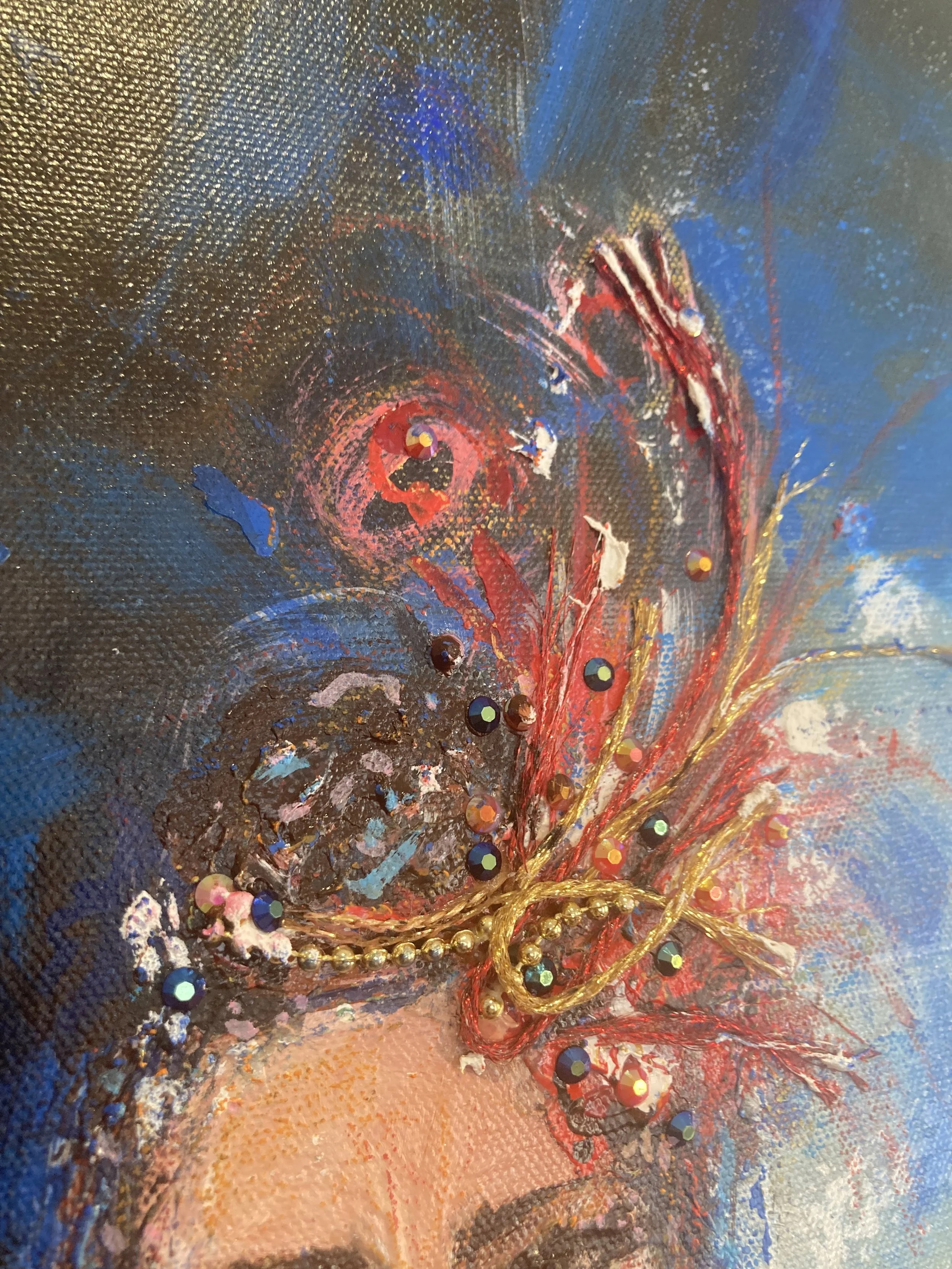 reine espagne arene danse strass Atelier Fanny Fuoco Tableau Peinture Décoration intérieure