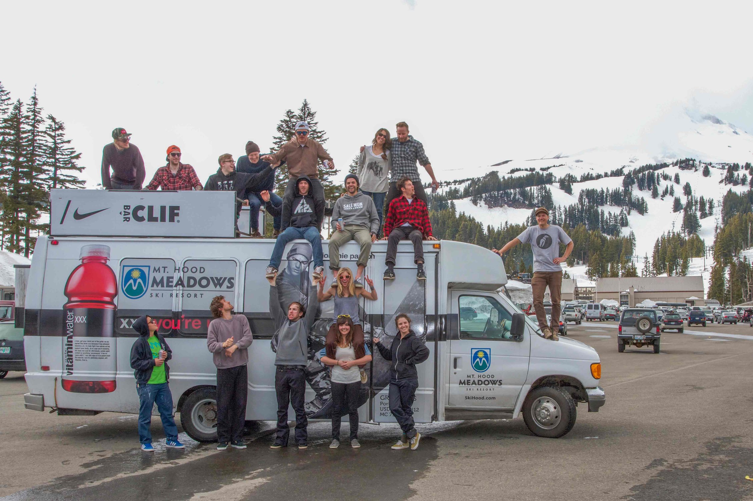Vitaminwater supported Greasebus at Mt Hood