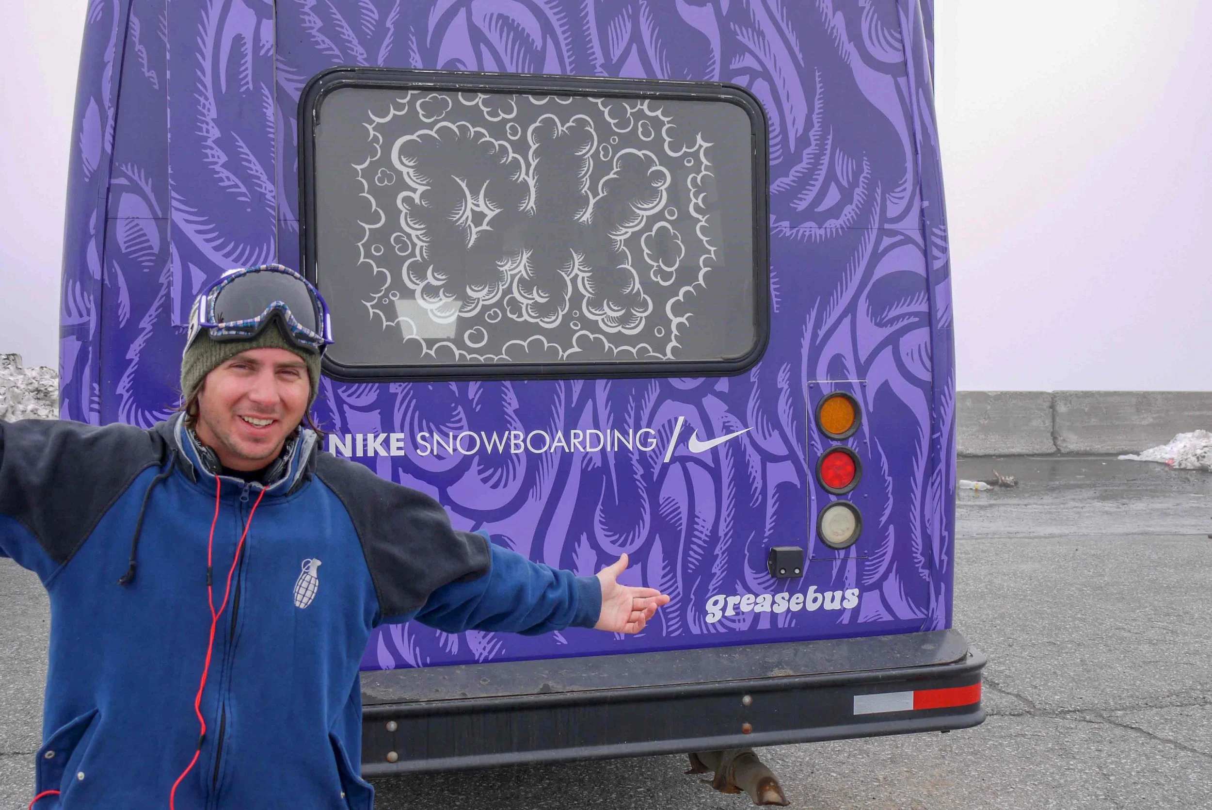 Danny Kass's purple Greasebus by Nike Snowboarding