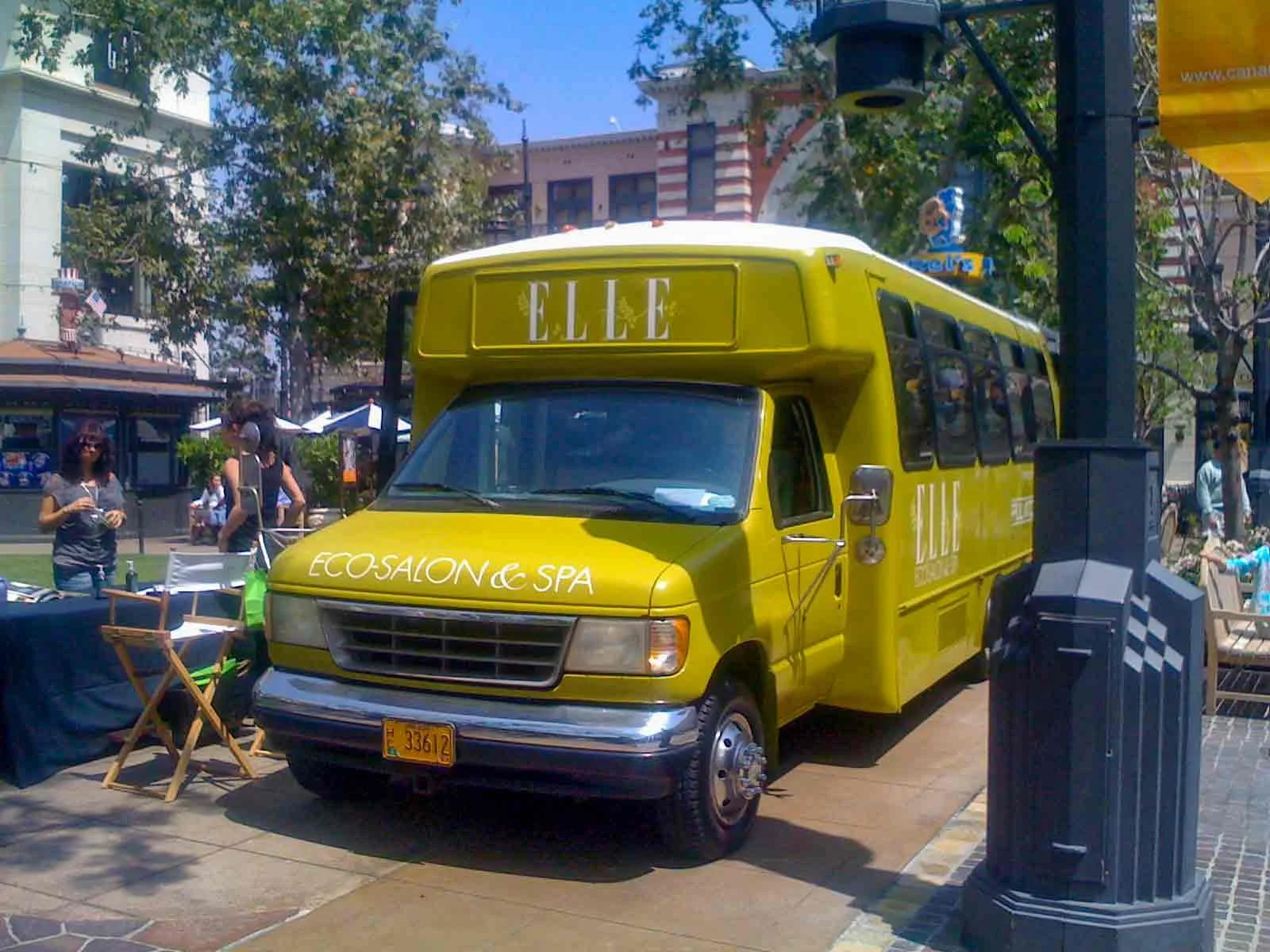 Elle Magazine & Paul Mitchell's rolling salon