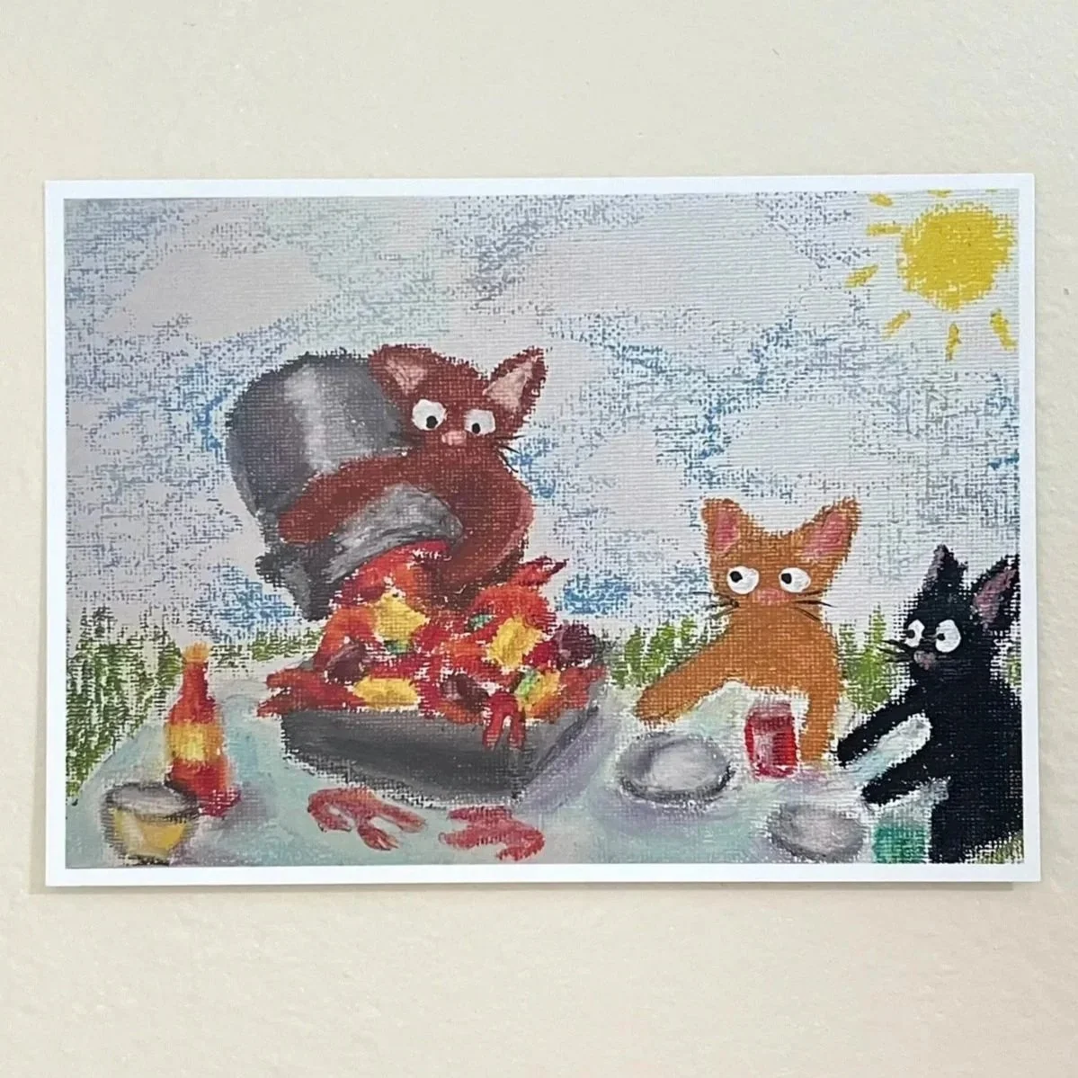 "Cat Crawfish Boil" 5x7 Print