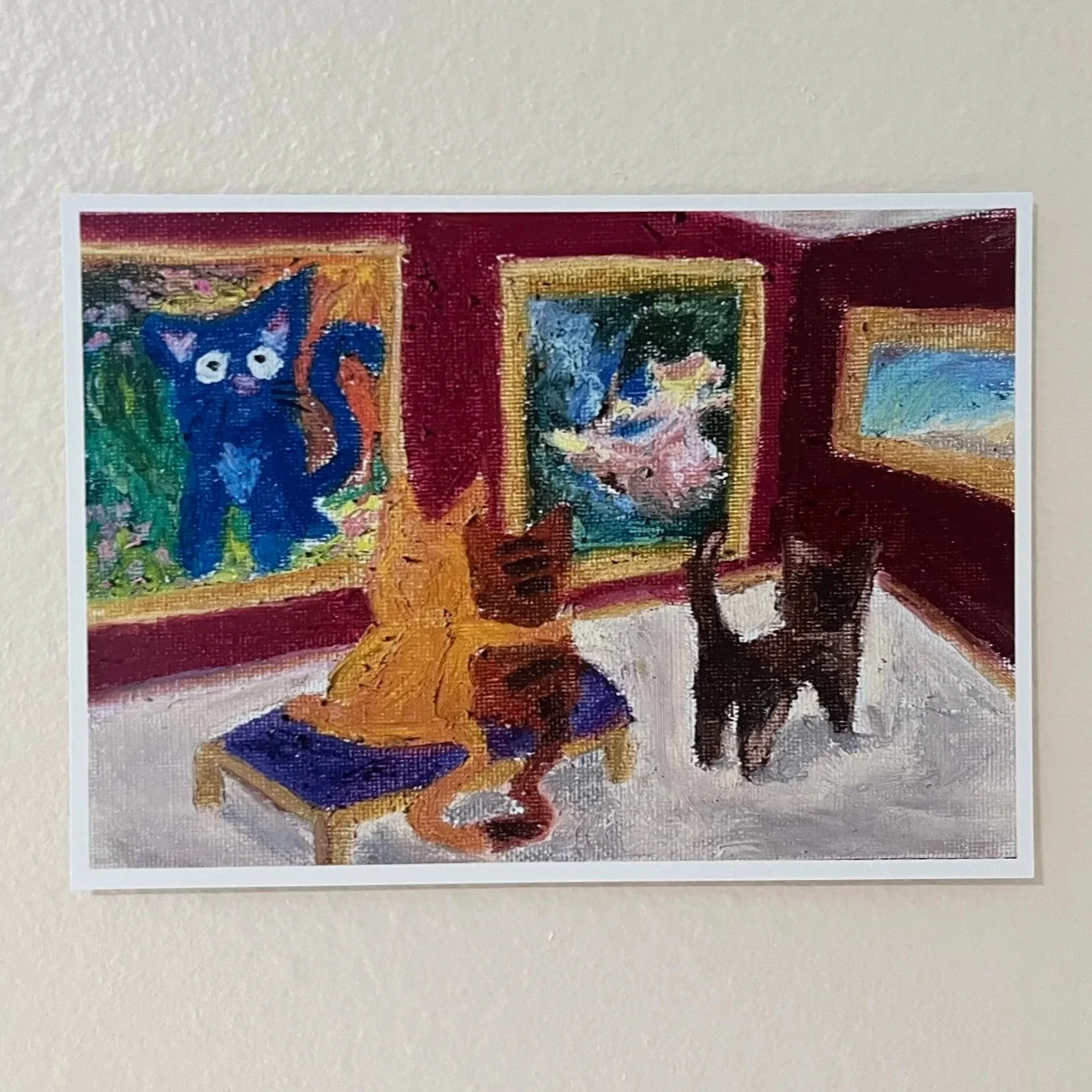 "Kitties at the Museum" 5x7 Print
