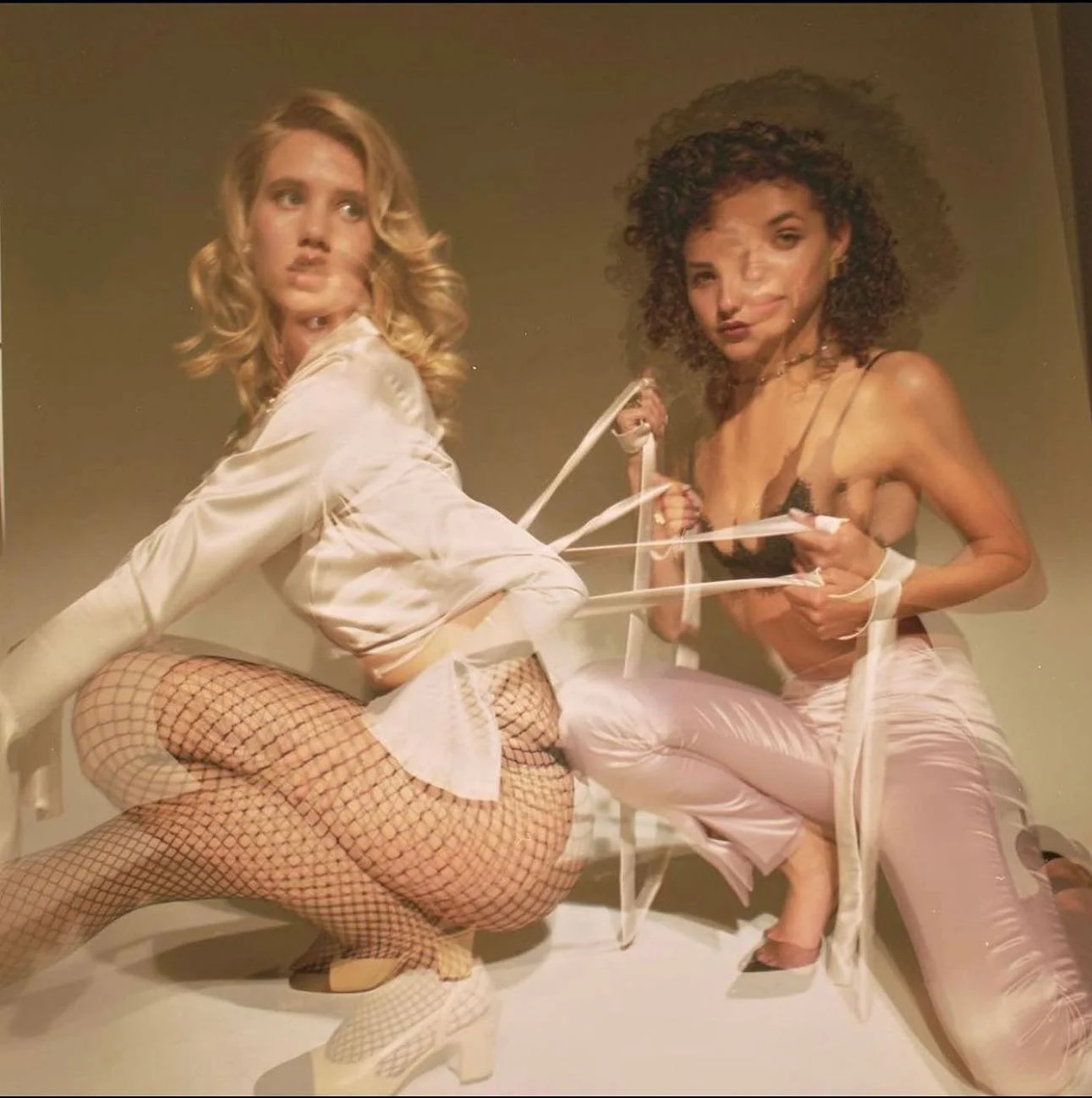 Beautifully blurred by @bermontgomery 

#35mm forever 💕 
.
Fashion design &amp; styling @anacarolinaharo 
.
Model @cecazivojinovic @alexis_sheree_ 
.
Hair and make up by me 🥰🌹
#chi #LA #NY
