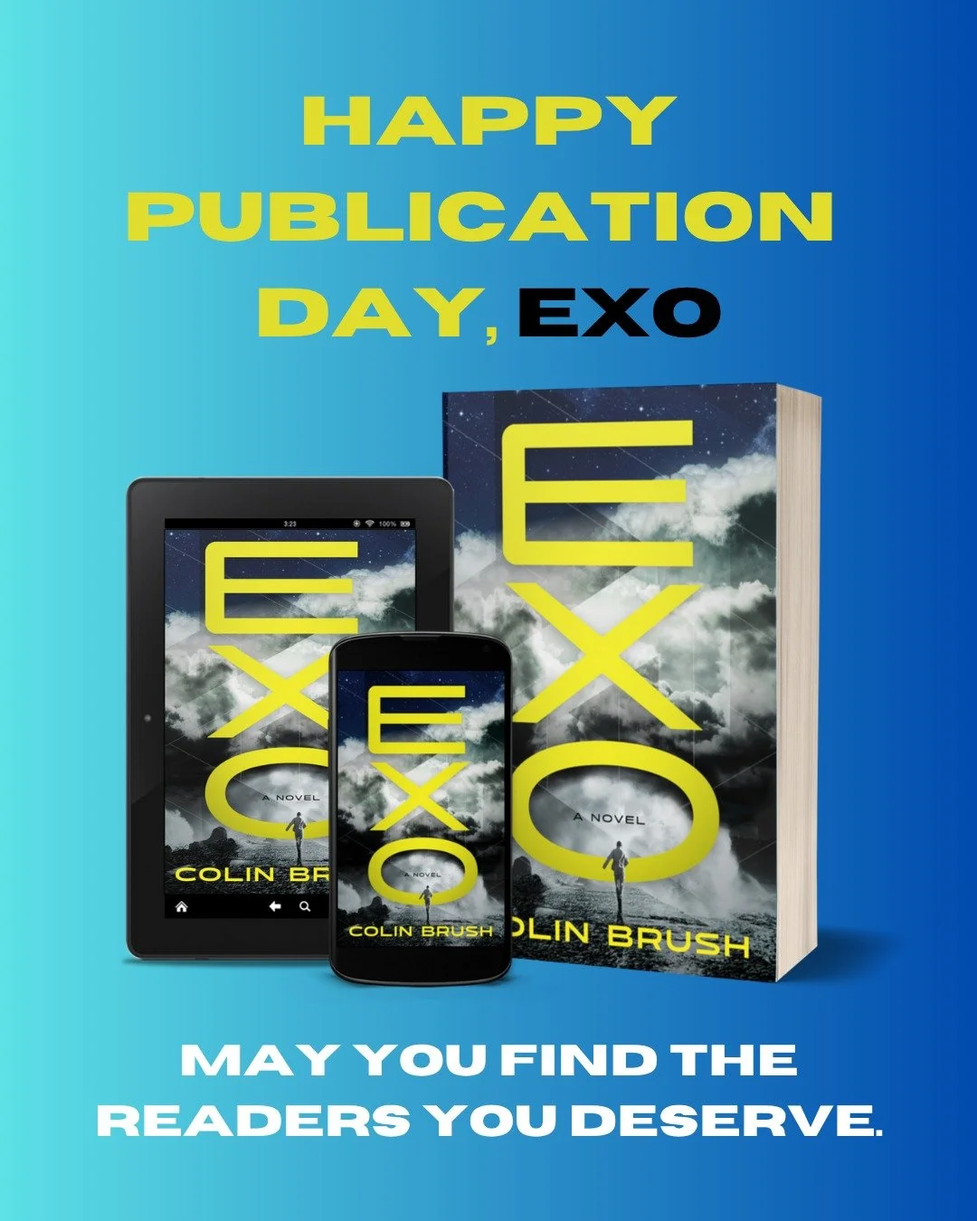 It's been a long journey, but thanks to @jberlyne @awfulagent @toni_m_plummer &amp; Shannon Donnelly and all at @diversionbooks (not to mention @booksforwardpr @michelvrana_design ) for bringing Exo out into the world in style.

May you find the read