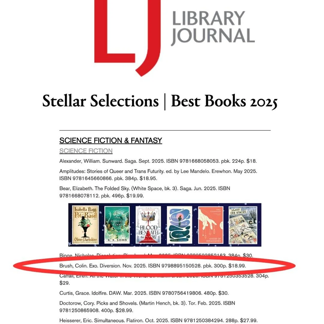 Thanks to @library_journal for making Exo one of their Stellar Selections or Best Books of 2025.

Lovely early Christmas present for the book.

Thanks again to my agents John @zenoagency and Joshua @awfulagent as well as my editor @toni_m_plummer at 