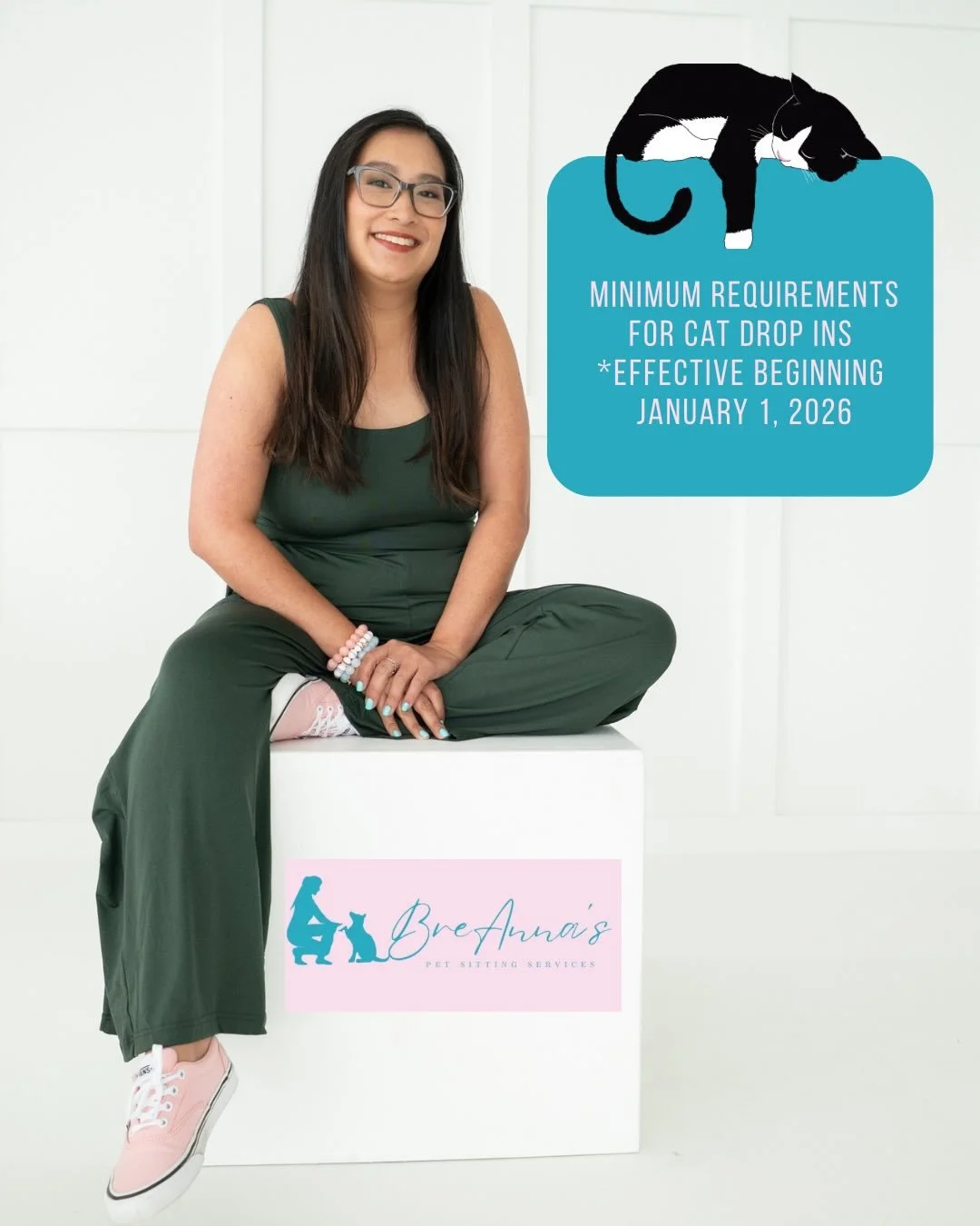 STOP SCROLLING because there will be one requirement that needs CHANGING for cat drop ins. 

It&rsquo;s absolutely a non-negotiable standard for your cats&rsquo; safety and for me to also continue to abide by the standards in the pet care industry.

