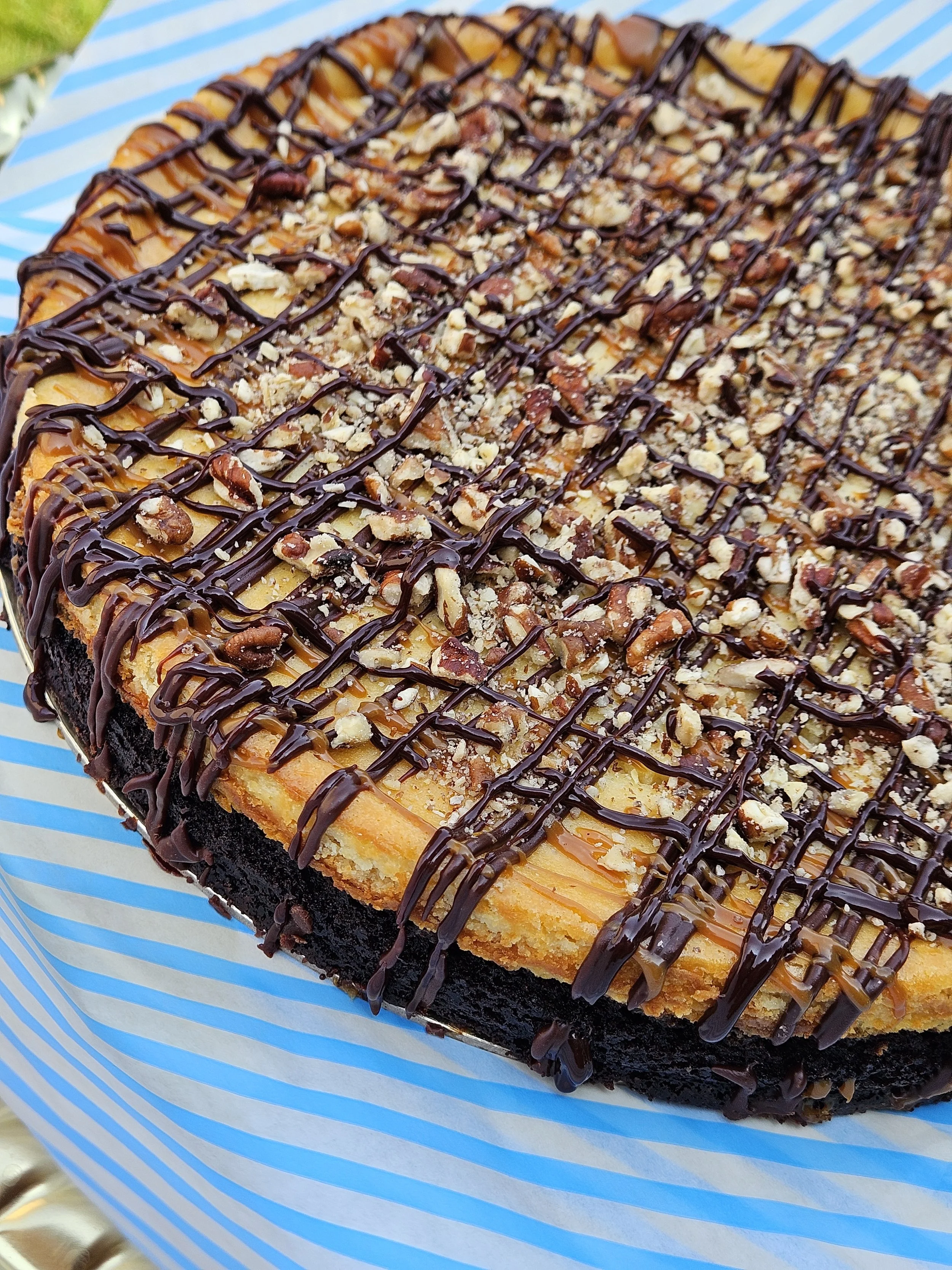 Turtle Brownie Cheesecake 10"