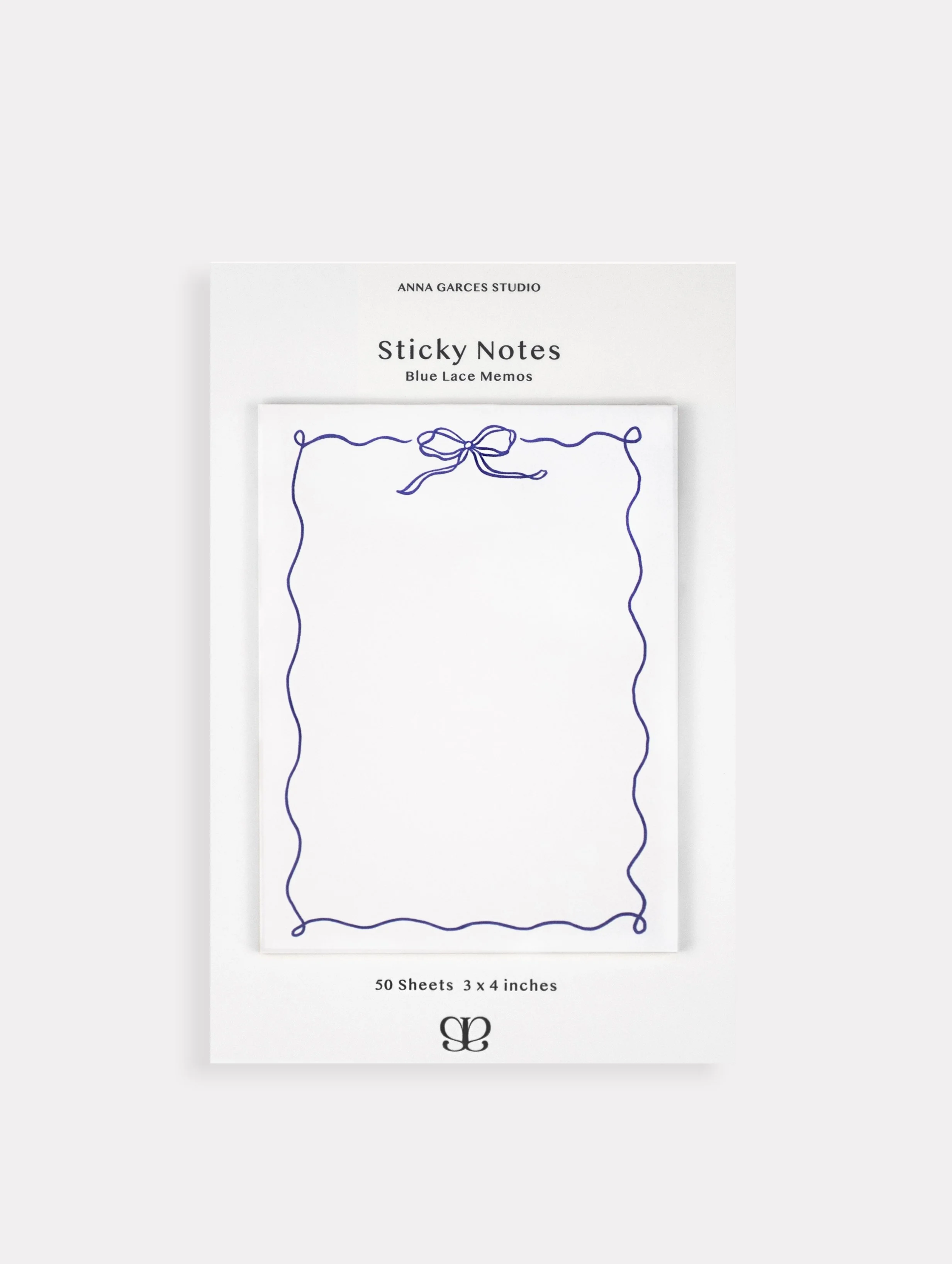 BLUE LACE MEMOS STICKY NOTE