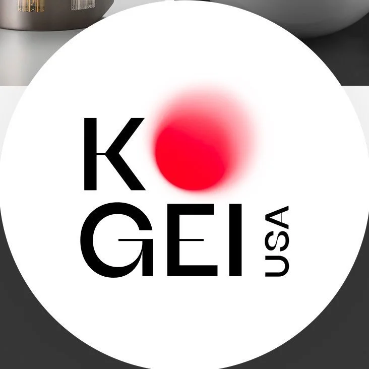Logo with the words "KOGEI USA" and a red dot above the "O".