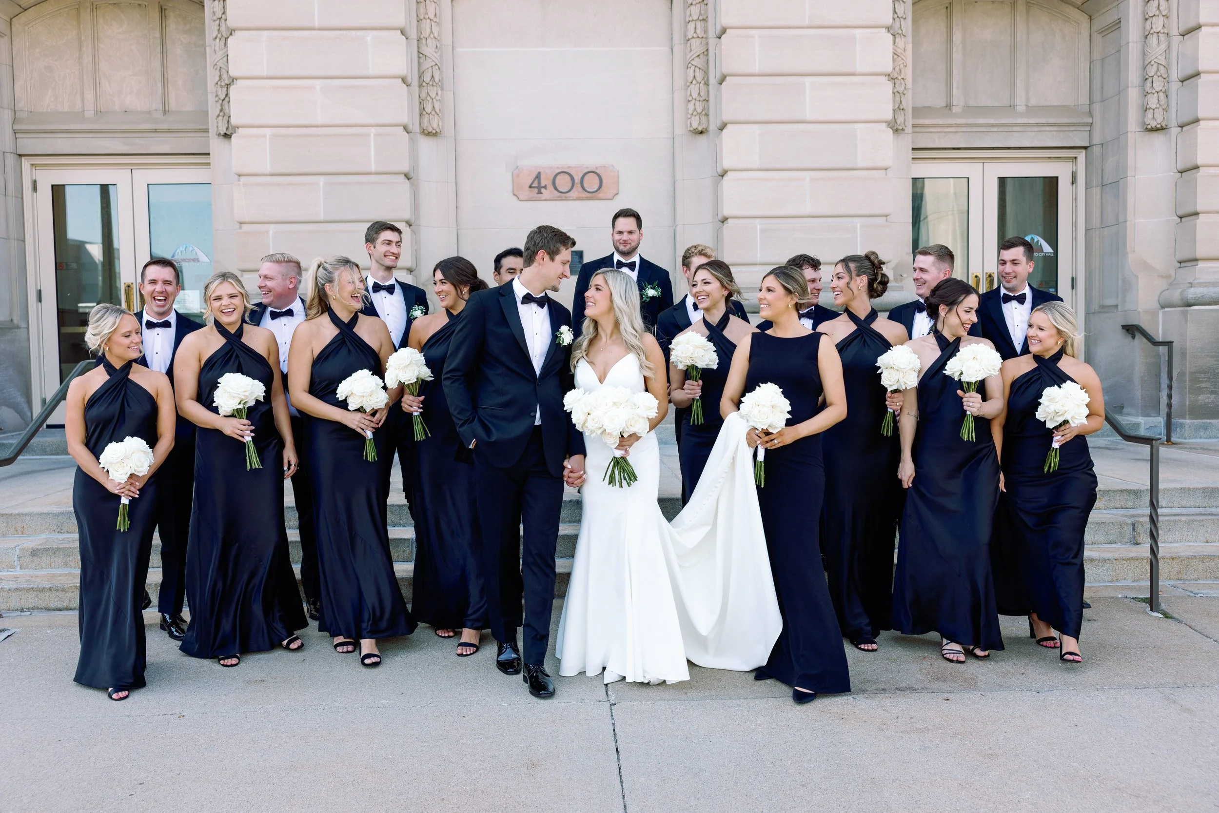 Des Moines Black Tie Tea Room Wedding