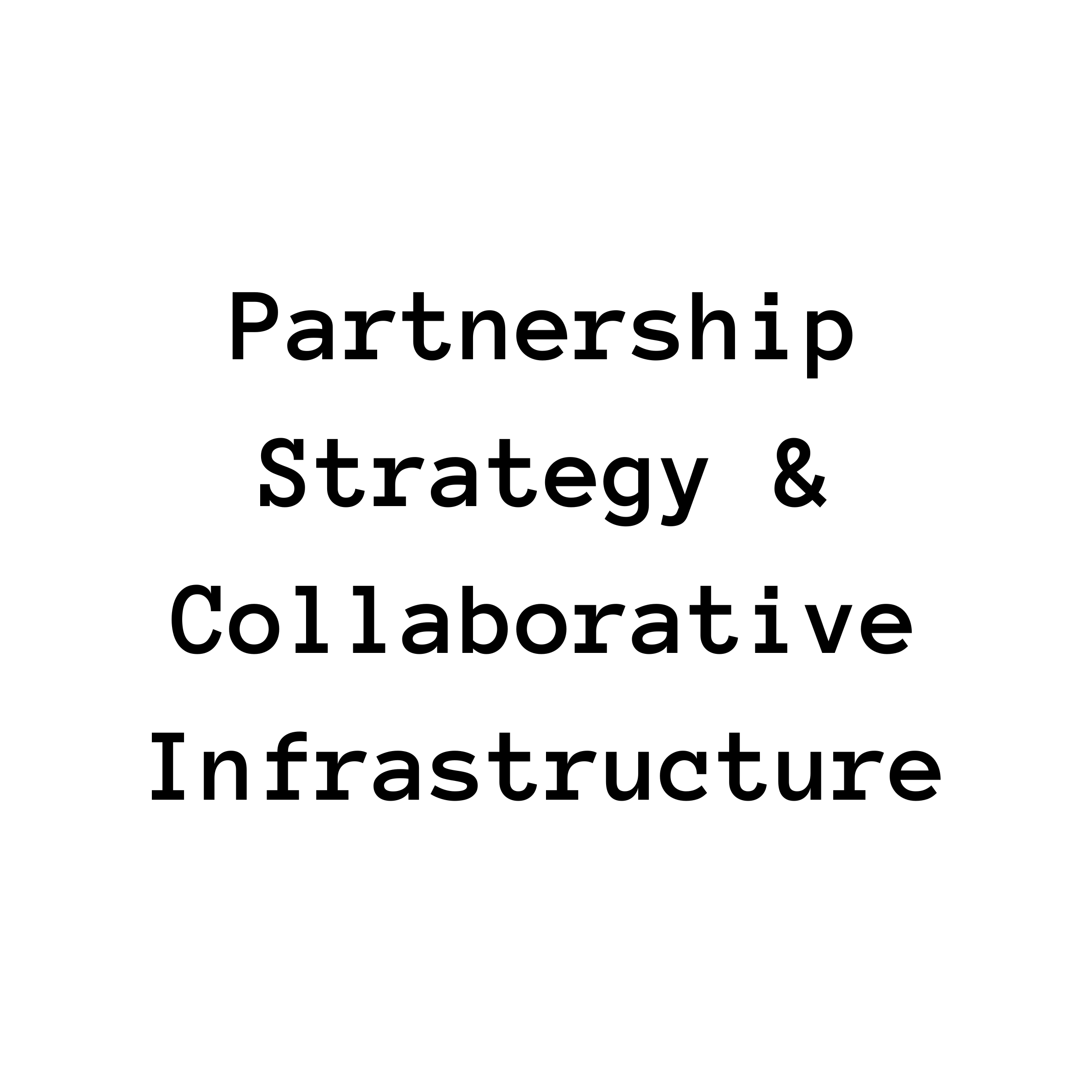 Partnership Strategy & Collaborative Infrastructure Consulting Services