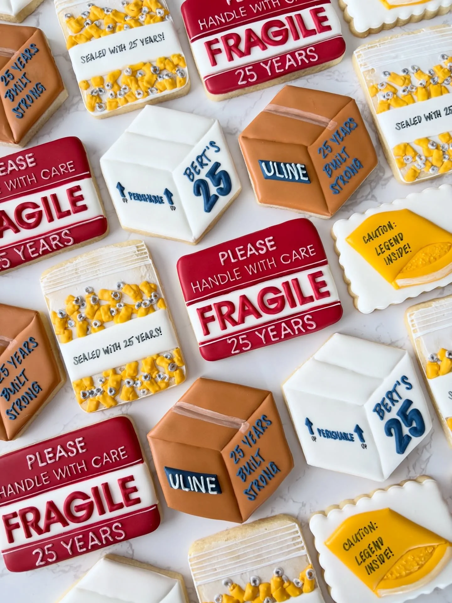 best way to celebrate 25 years &hellip;
with custom sugar cookies 🍪 🎉 

#sugarcookies #royalicing #uline #customcookies