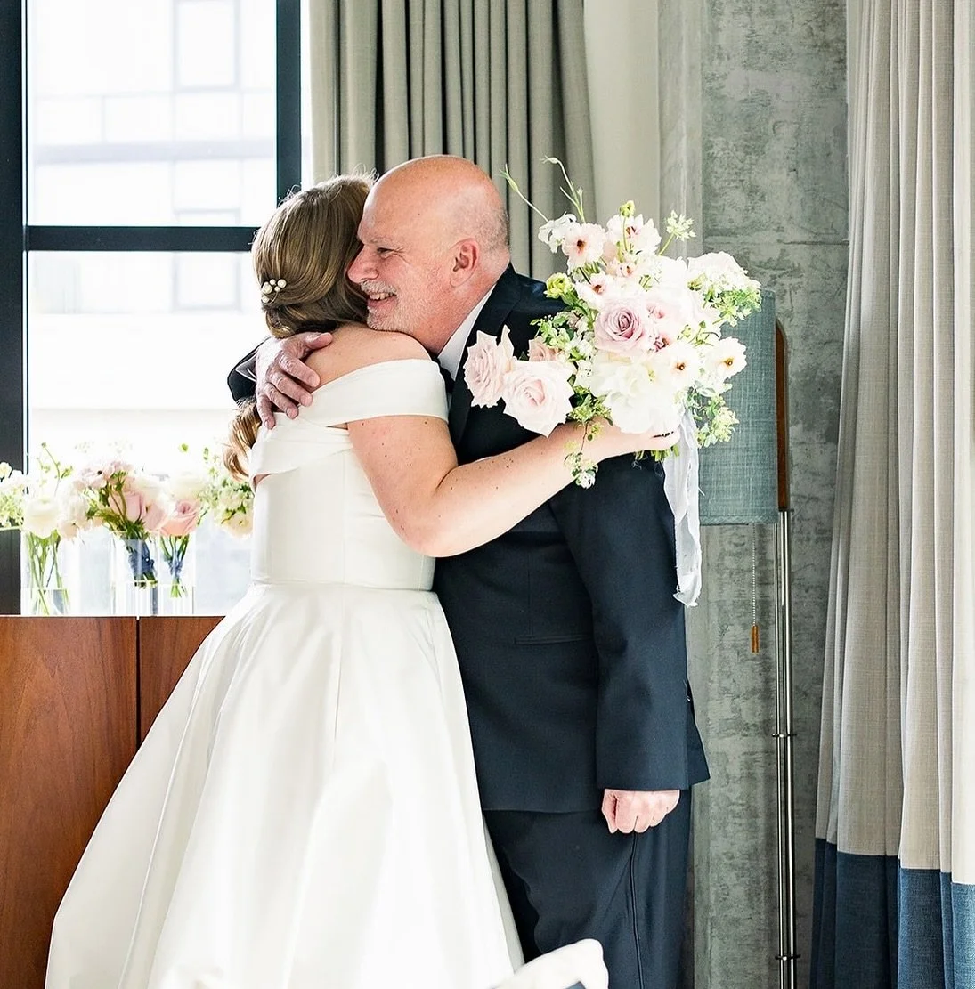 This wedding morning father-daughter hug held decades.
⠀⠀⠀⠀⠀⠀⠀⠀⠀
Of inside jokes, shared dinners, quiet car rides, and silent nods that always meant I&rsquo;ve got you.
⠀⠀⠀⠀⠀⠀⠀⠀⠀
Warmth, legacy, unspoken emotion&mdash;your wedding day will hold all o