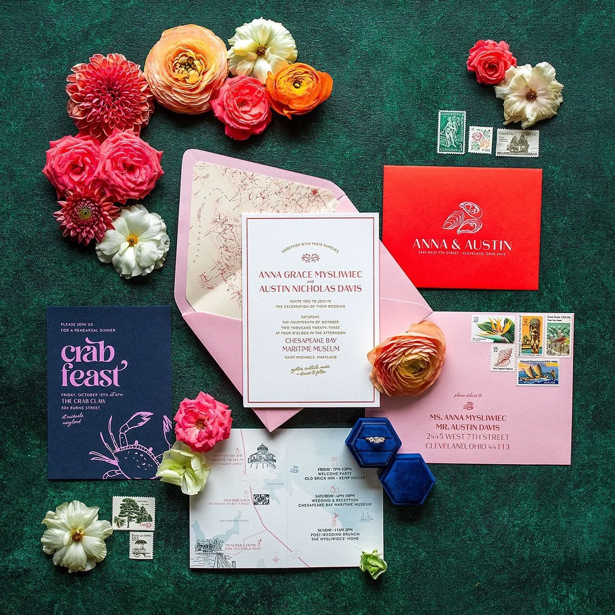 Reports of the flat lay&rsquo;s demise are greatly exaggerated. 

Before the first guest arrived, before the dress went on, before the first look&mdash;this suite set the tone.

Every detail was intentionally designed by @gusandrubyletterpress and se