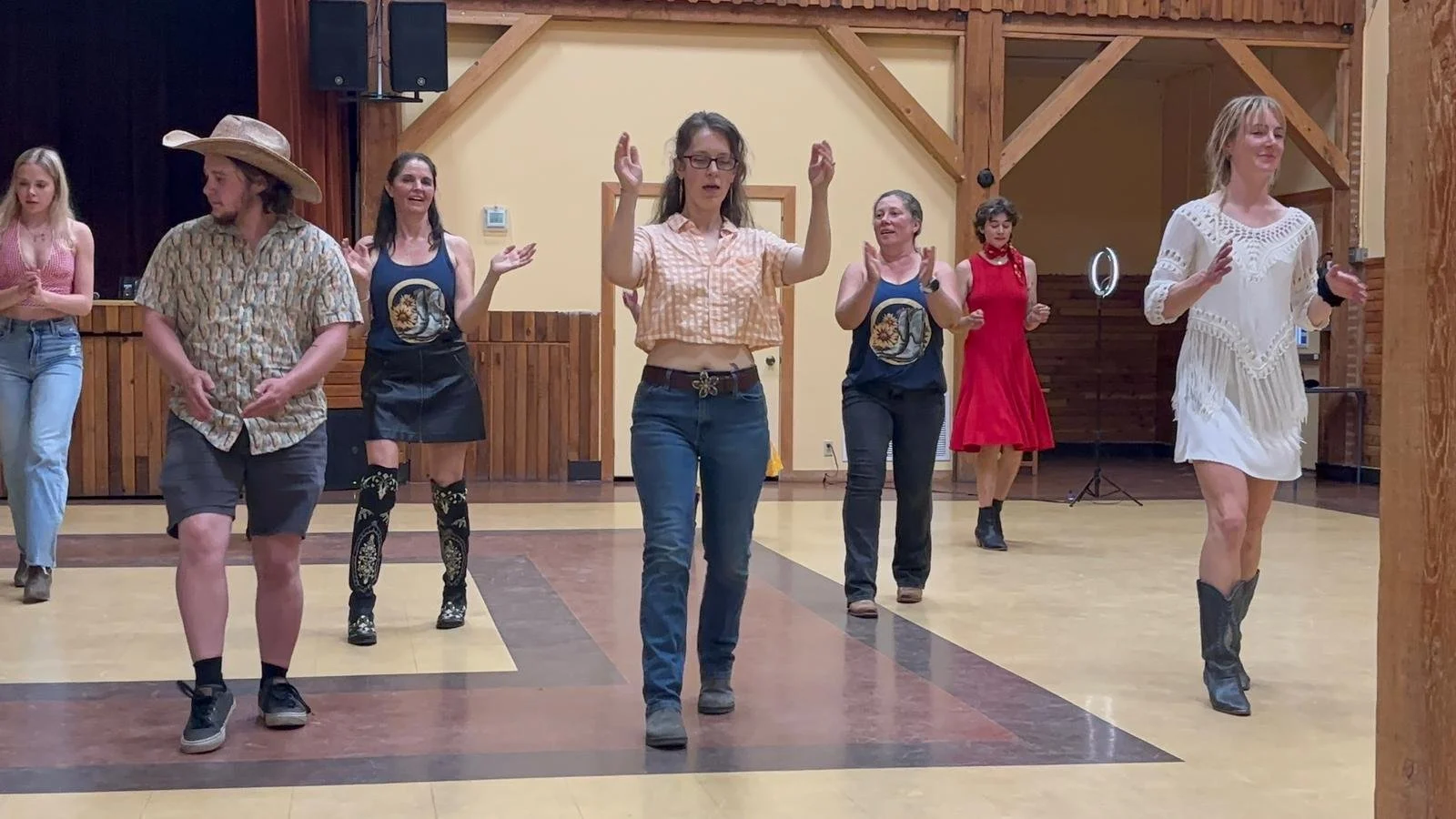 Line Dancing at Grange