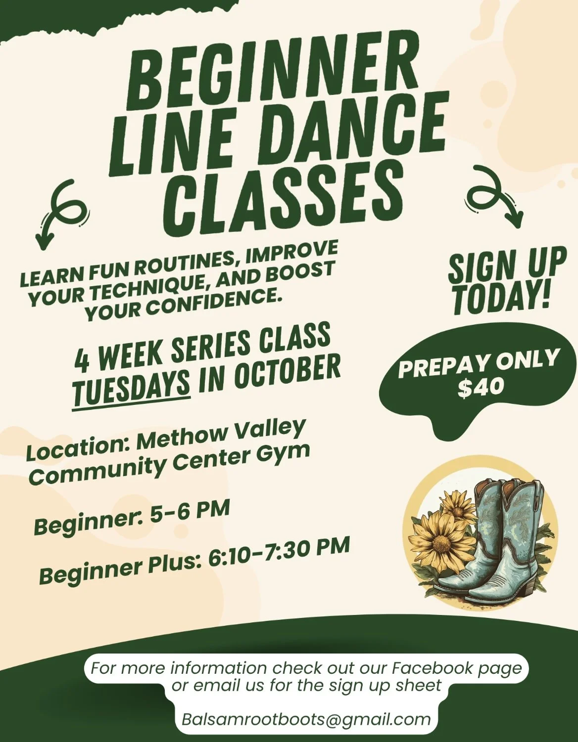 Beginner and Beginner Plus Series Line Dance Class