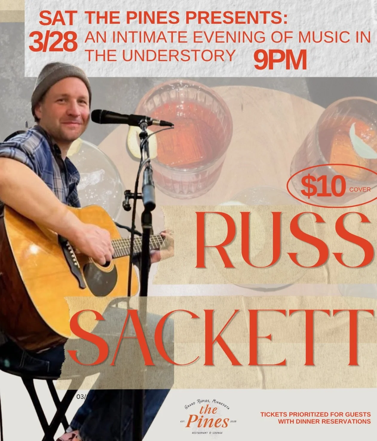 JUST IN‼️ Russ Sackett to perform in The Understory on 3/28! 

We&rsquo;re excited to introduce The Understory Late Night Jazz Series &mdash; an intimate, after-dinner listening experience tucked beneath The Pines. Thoughtful cocktails, low lights, a