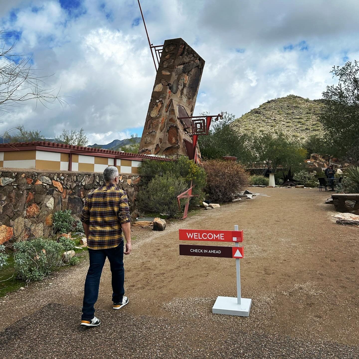 Checking off our bucket list with a visit to Taliesin West, in the desert foothills of Scottsdale. Incredible experience. A national landmark and apprenticeship-built structure for Frank Lloyd Wright and many lifetime students. #desert #architecture