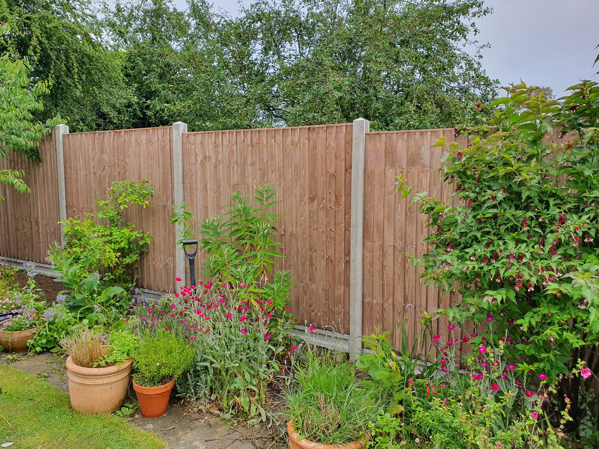 6 foot fence with concrete posts