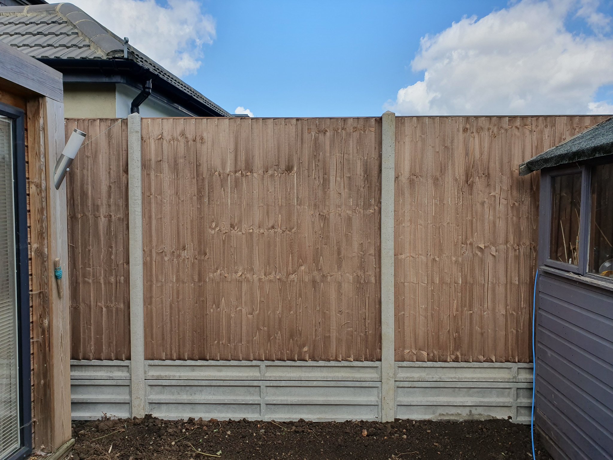 12 inch gravel boards and 5 foot fence