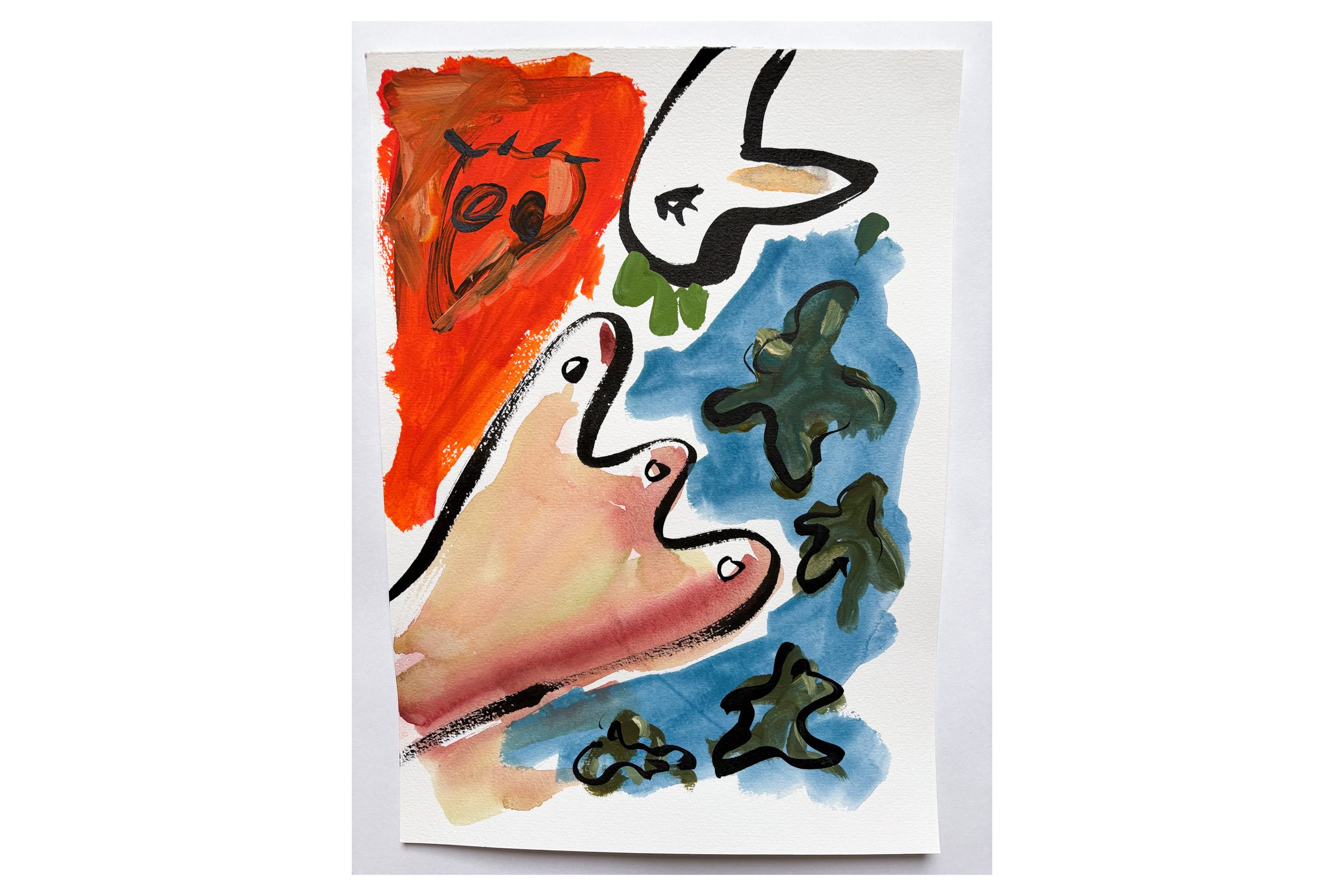 untitled - ink, gouache and watercolor on paper (2026)