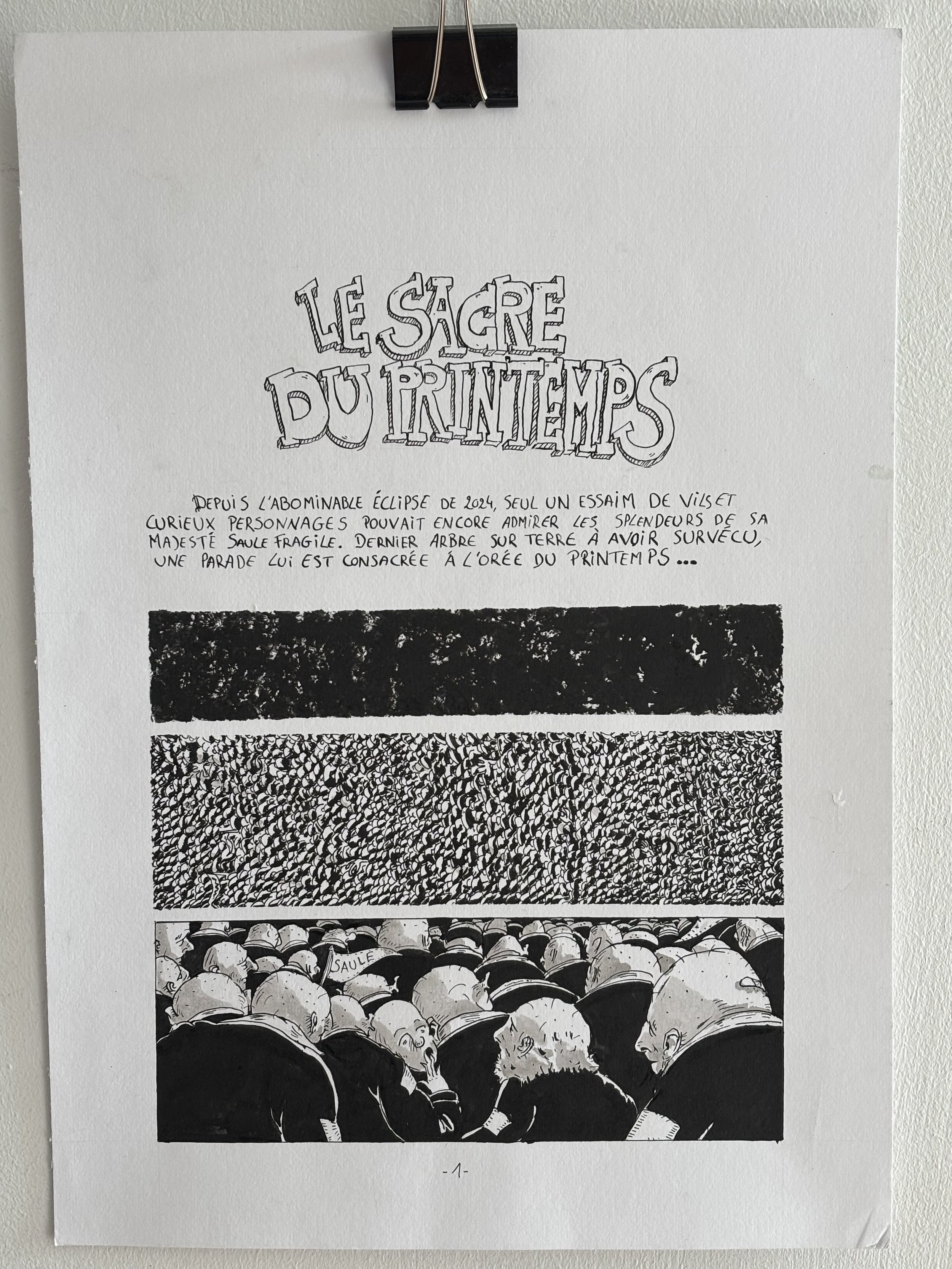 Le Sacre du Printemps (1/3), 2023, indian ink on paper, 30x40cm