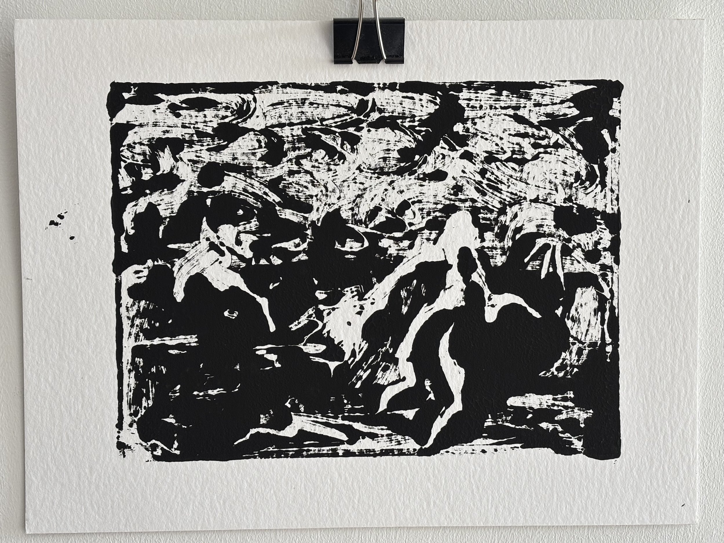 Fog, 2025, monoprint on paper, 30x40cm