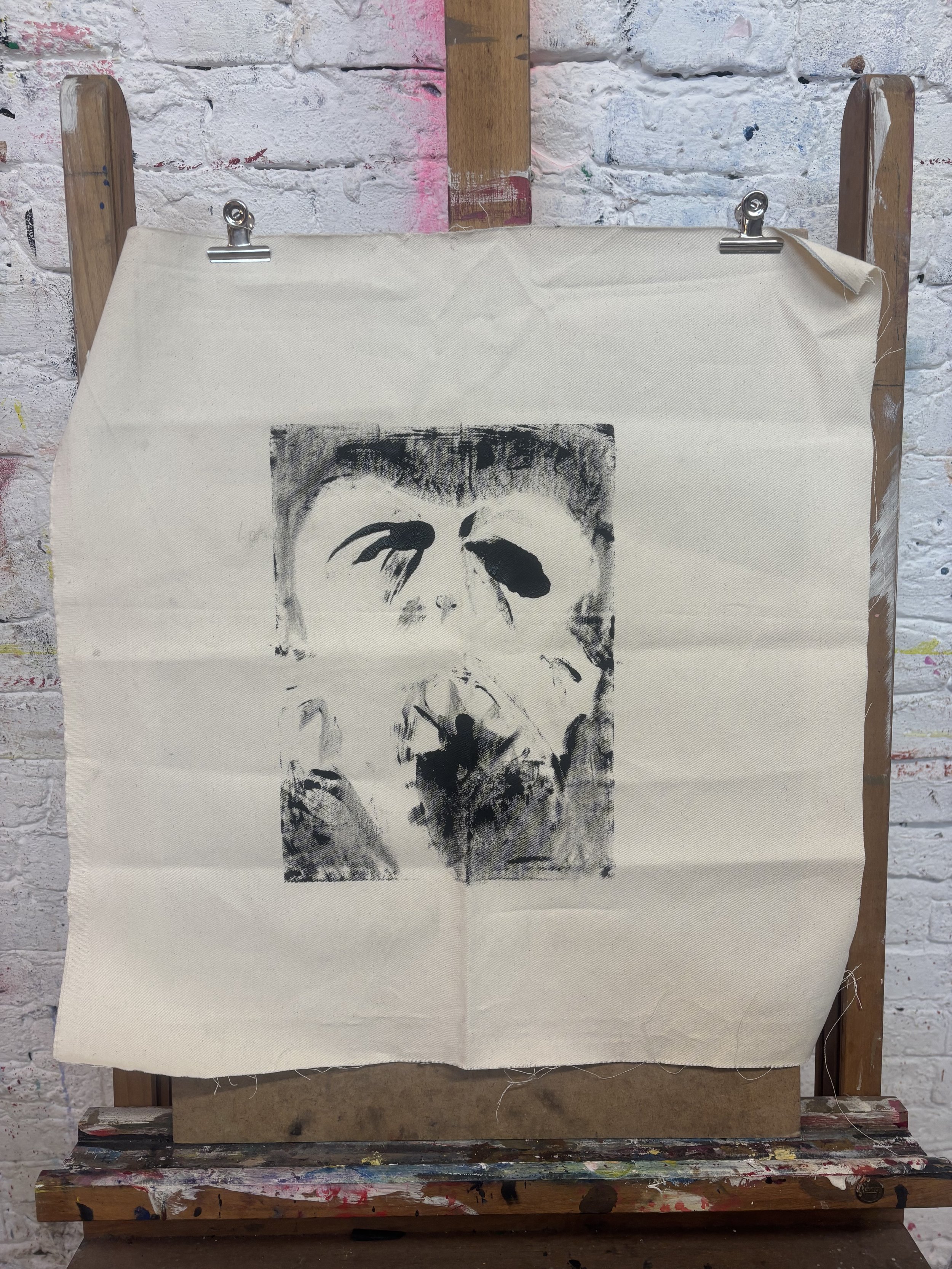 We all scream (2/3), 2025, monoprint on canvas